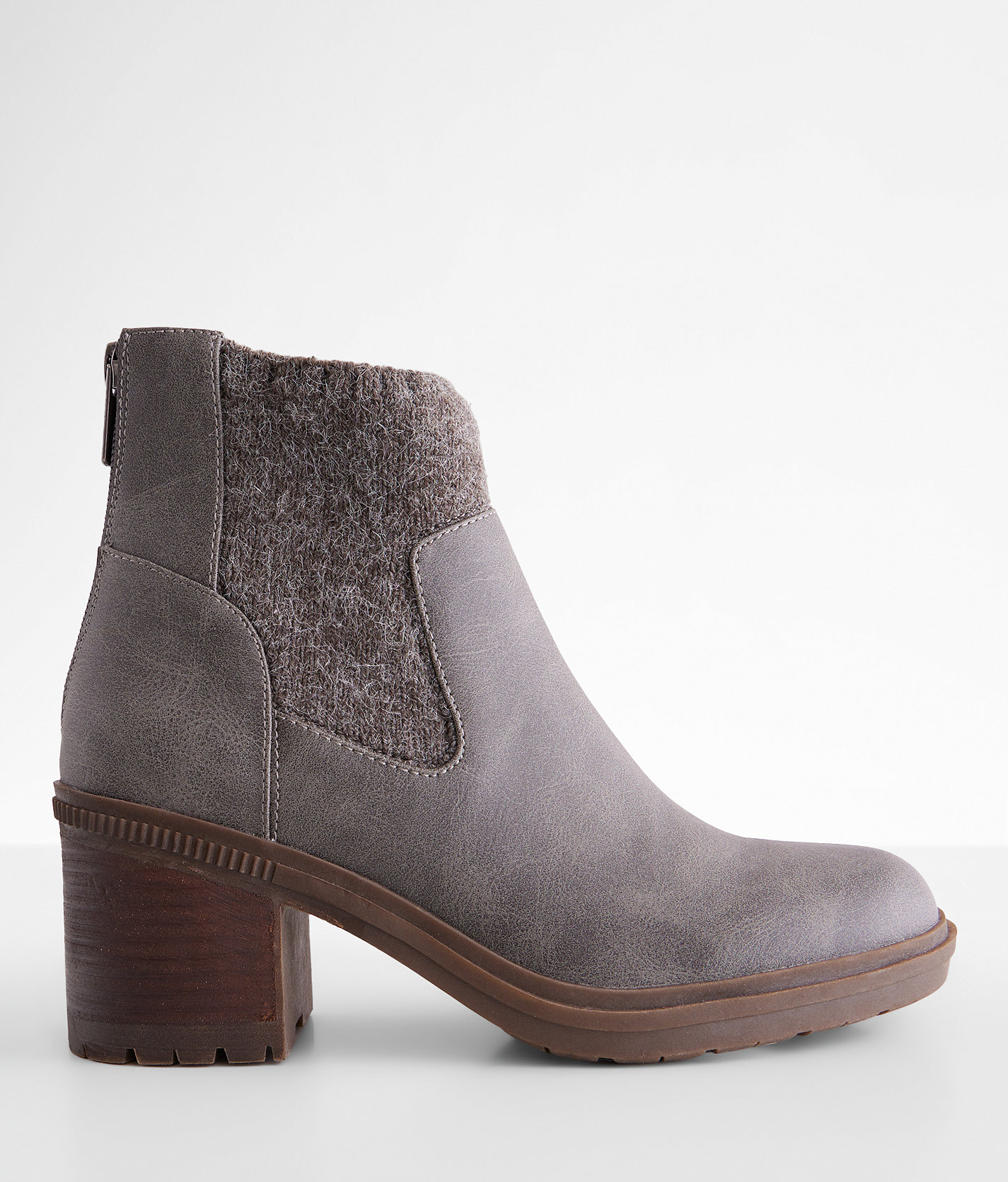 Bullboxer B-52 Sweater Knit Ankle Boot - Women's Shoes in Dark Grey