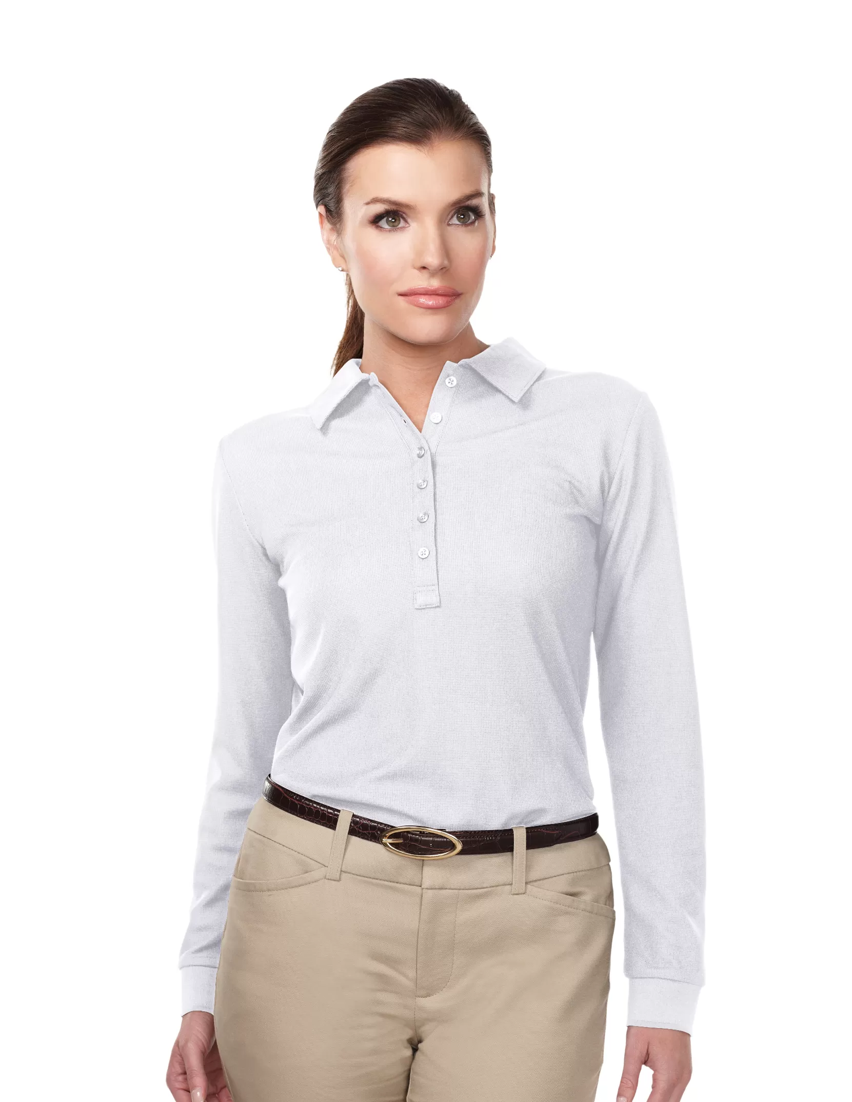 Tri Mountain Kl103Ls Stamina Long Sleeve Women'S Golf Shirt