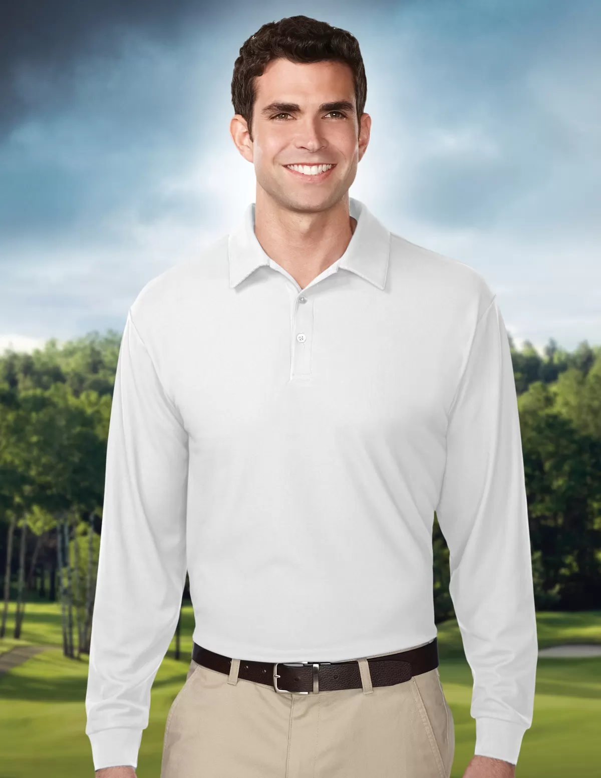 Tri Mountain K107Ls Endurance Long Sleeve Men'S Golf Shirt