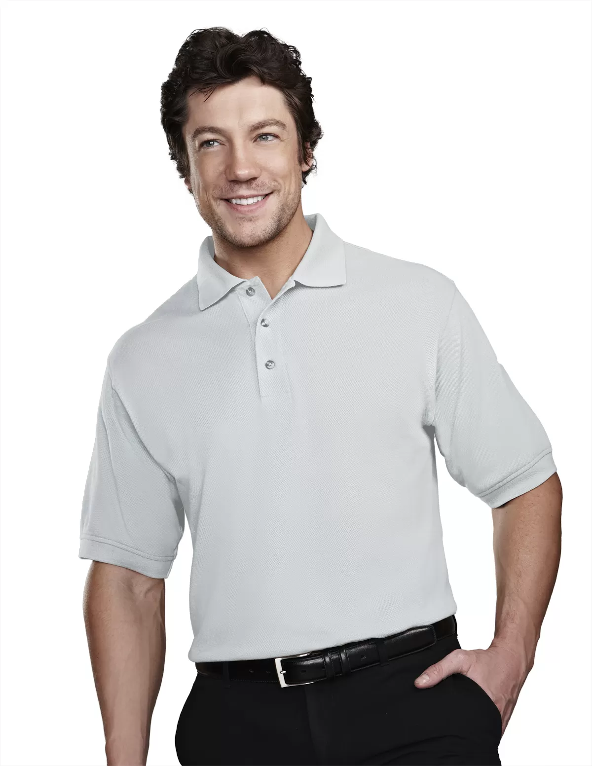 Tri Mountain 205 Tradesman Men'S Stain Resistant Pique Golf Shirt