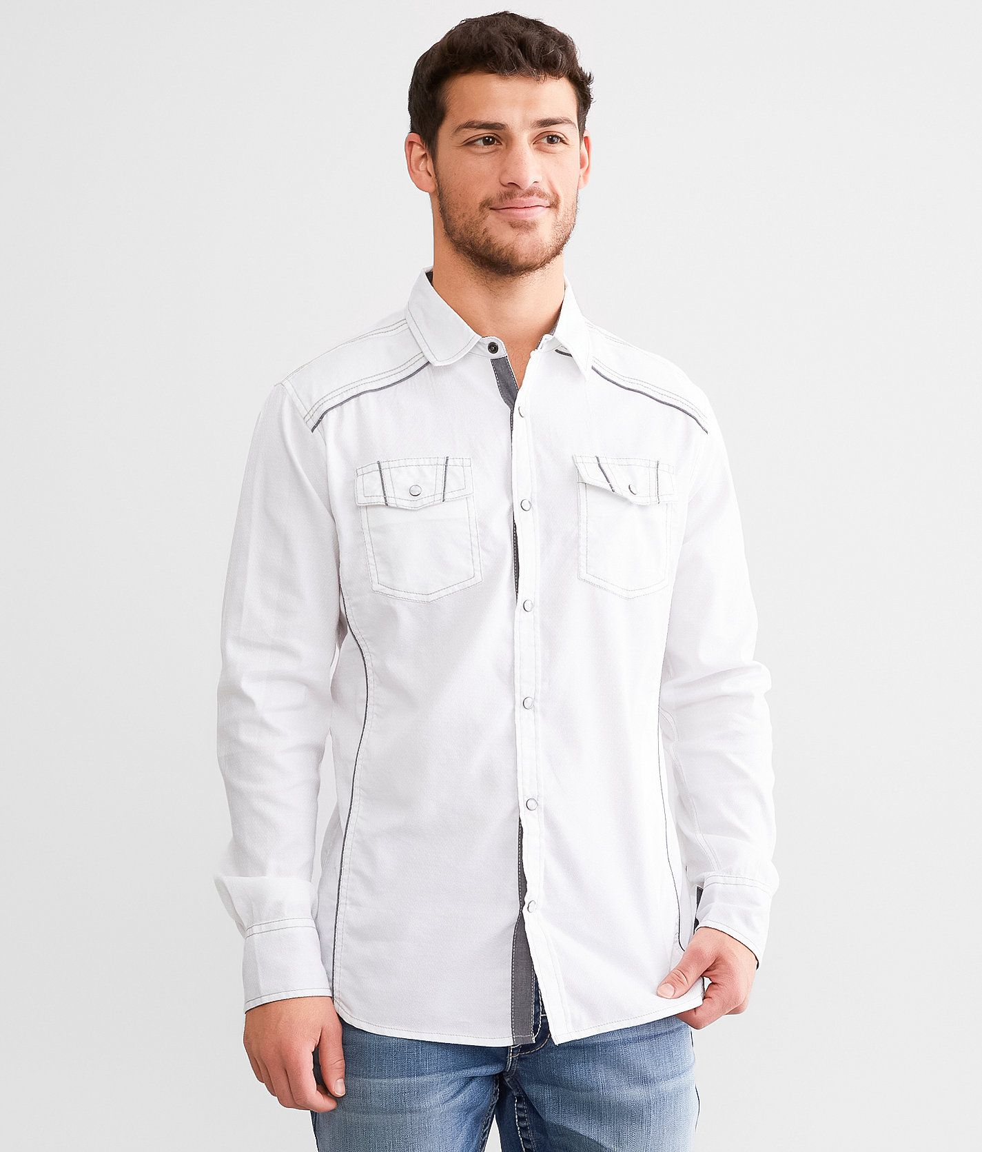 BKE Athletic Stretch Shirt - Men's Shirts in White