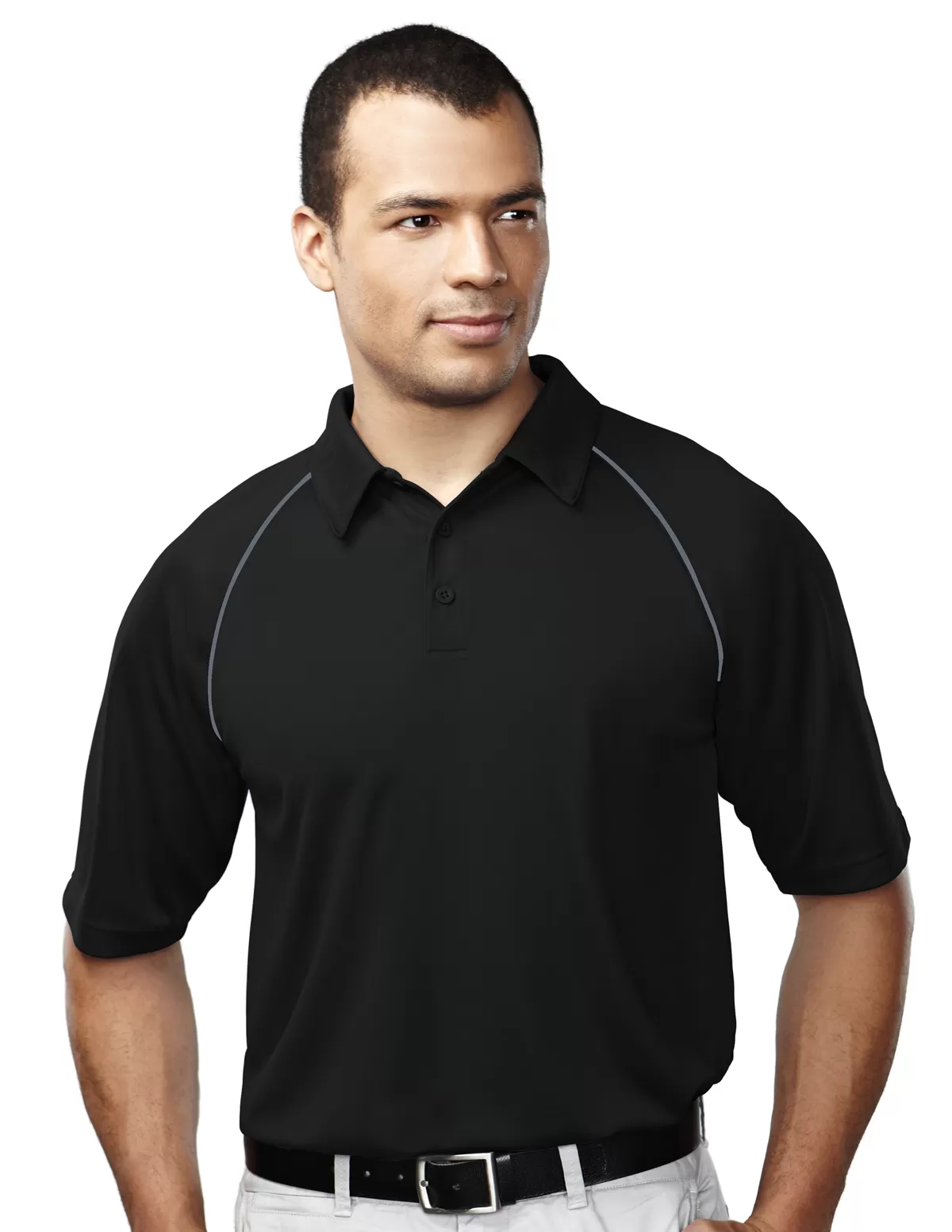 Tri Mountain 227 Dauntless Men'S Raglan Knit Polo Shirt