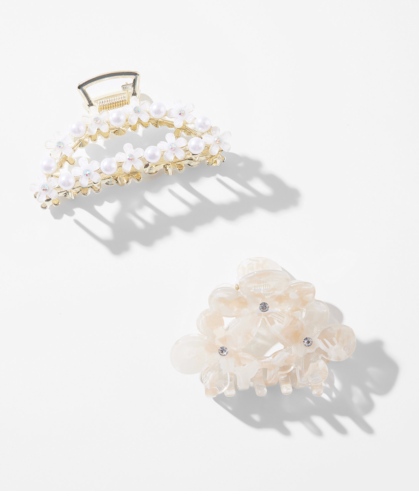 boutique by BKE 2 Pack Floral Glitz Hair Claw Clips - Women's Hair Accessories in Miscellaneous