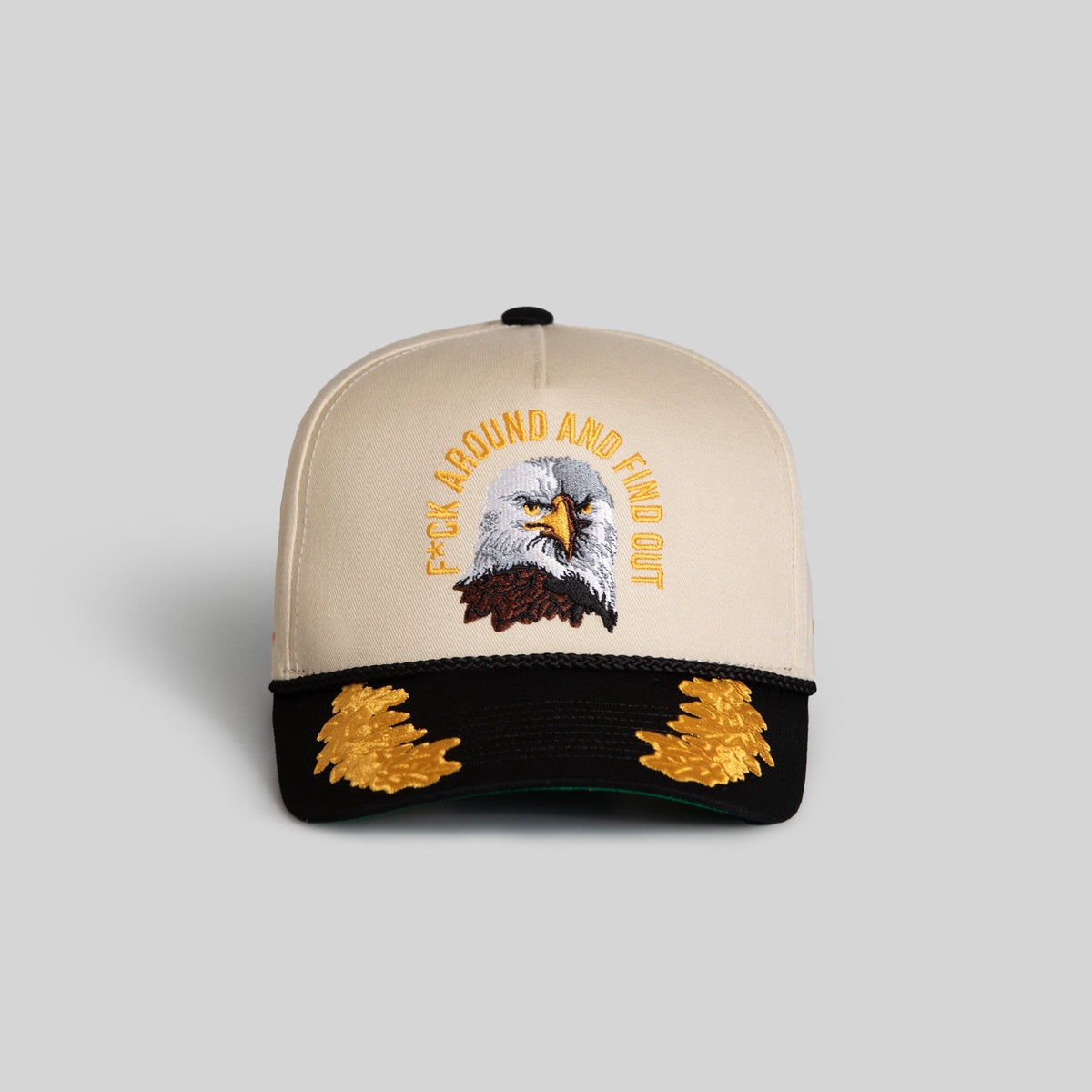 F*CK AROUND and FIND OUT SAND BLACK TWILL TRUCKER
