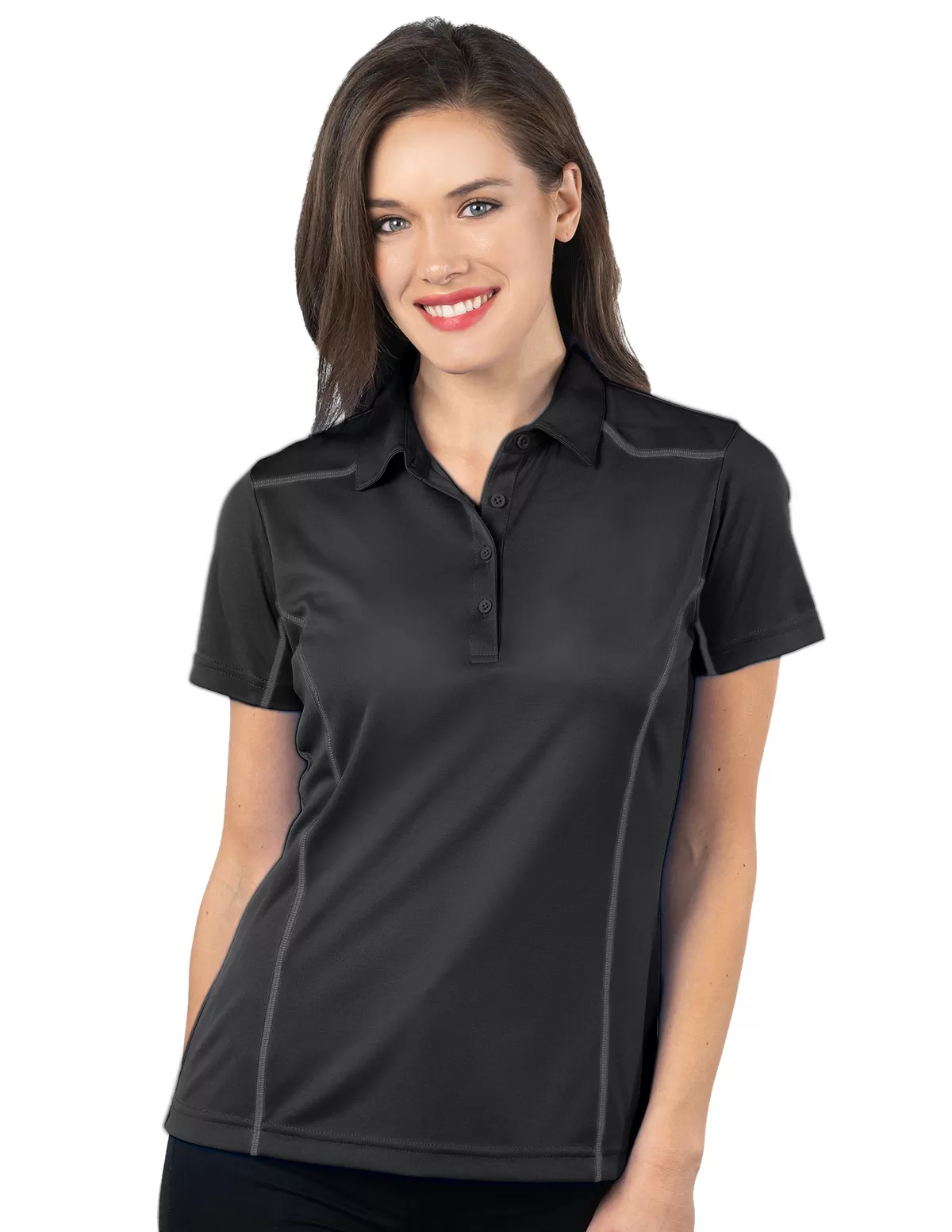 Tri Mountain Kl240 Lady Adrenaline Contrast Stitched Performance Polo