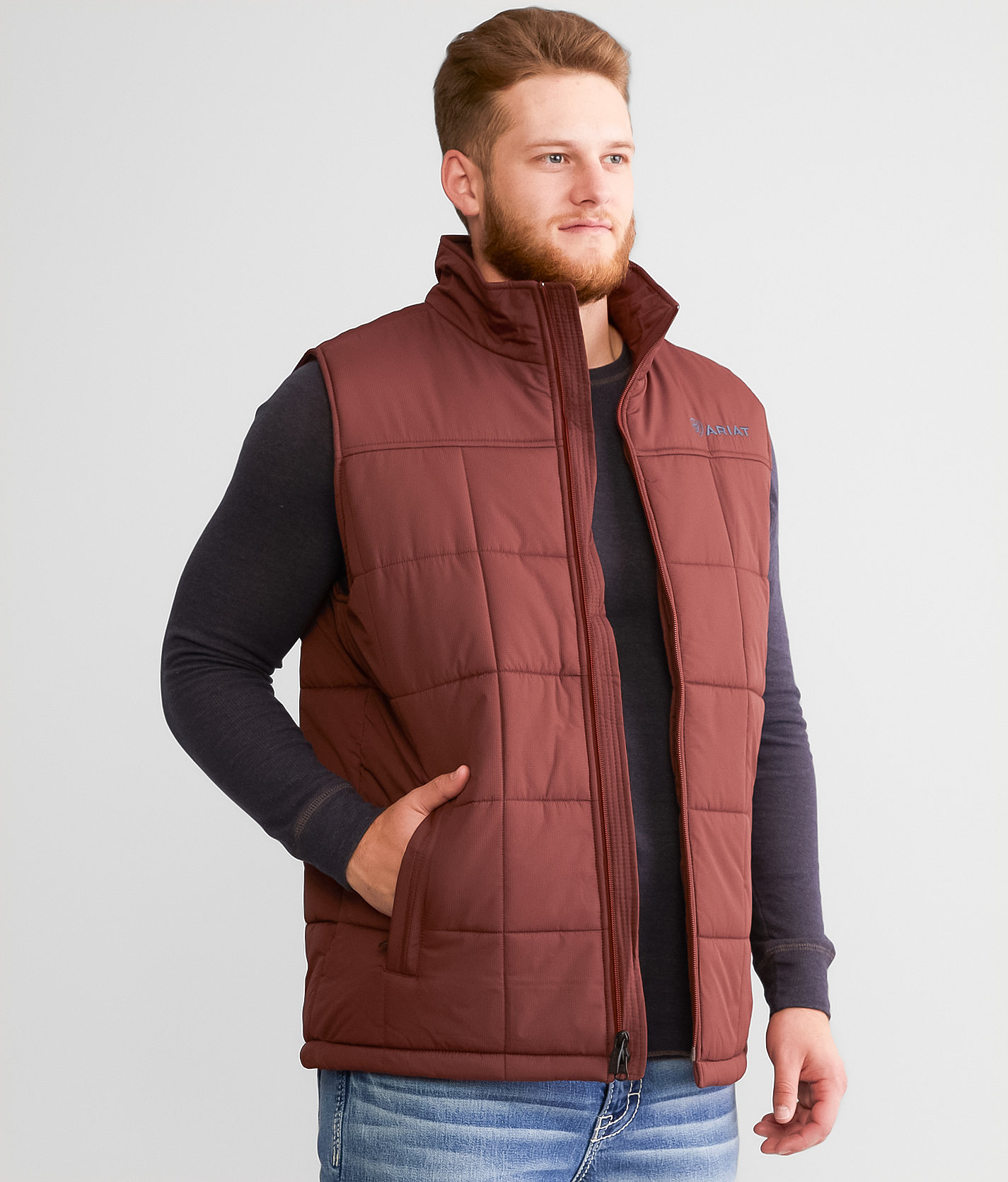 Ariat Crius Insulated Vest - Men's Coats & Jackets in Beaten Root