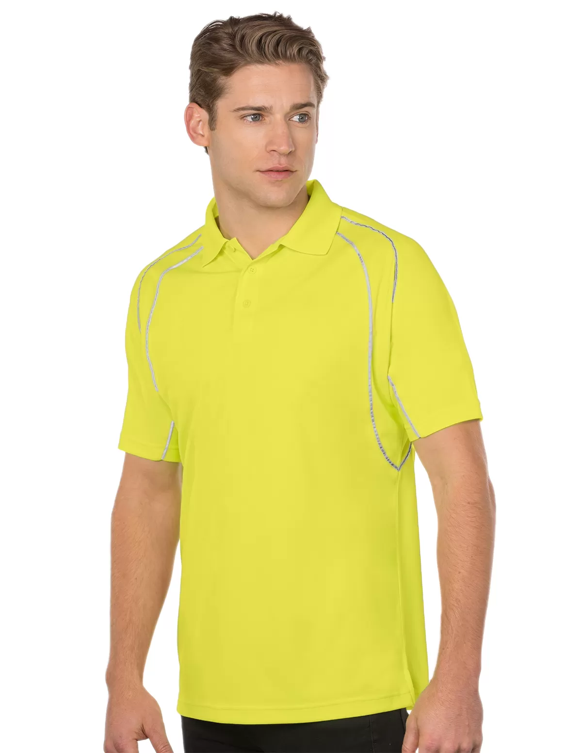 Tri Mountain K037 Guardian Men'S Safety Polo With Reflective Piping