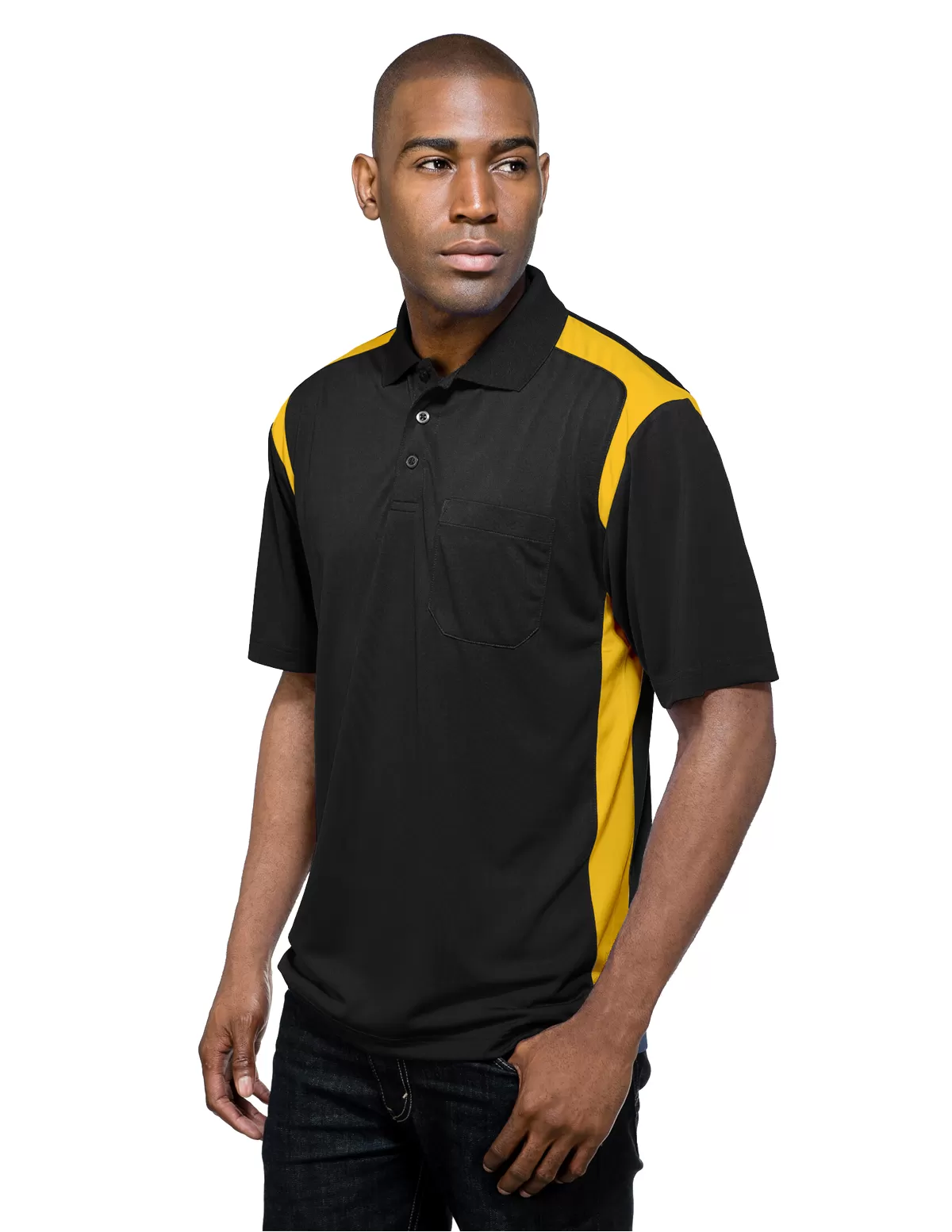 Tri Mountain K145P Men'S 100% Polyester Knit Golf Shirt