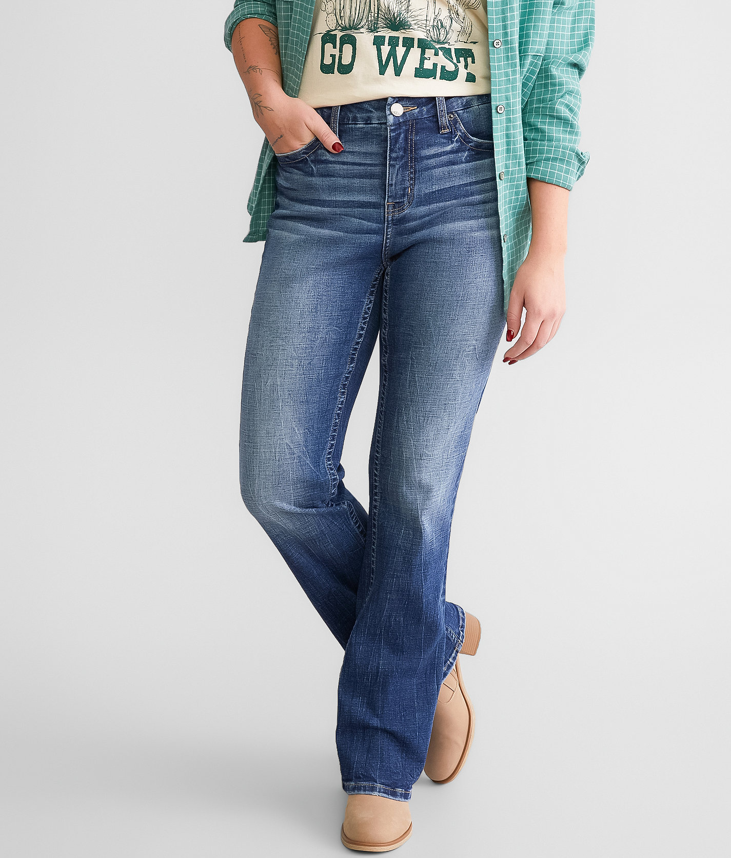 BKE Gabby Boot Stretch Jean - Women's Jeans in Roles