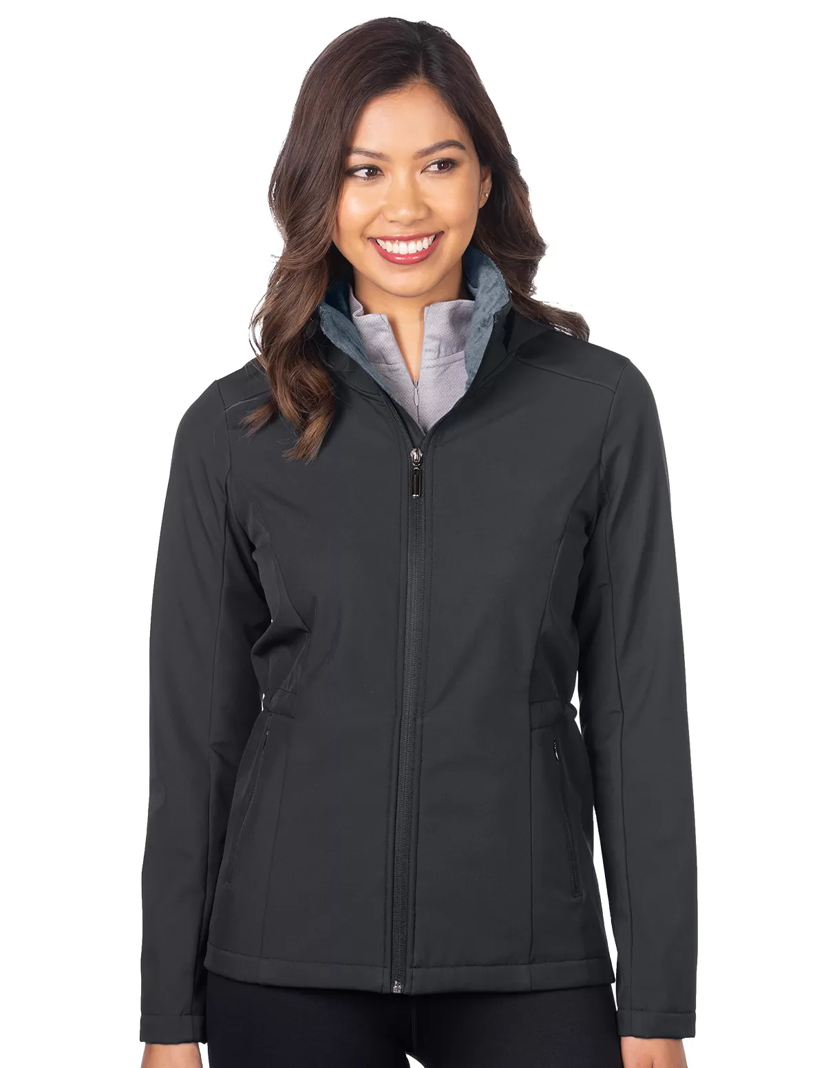 Tri Mountain Lb8988 Sienna Women'S Soft Shell Velour Hooded Jacket