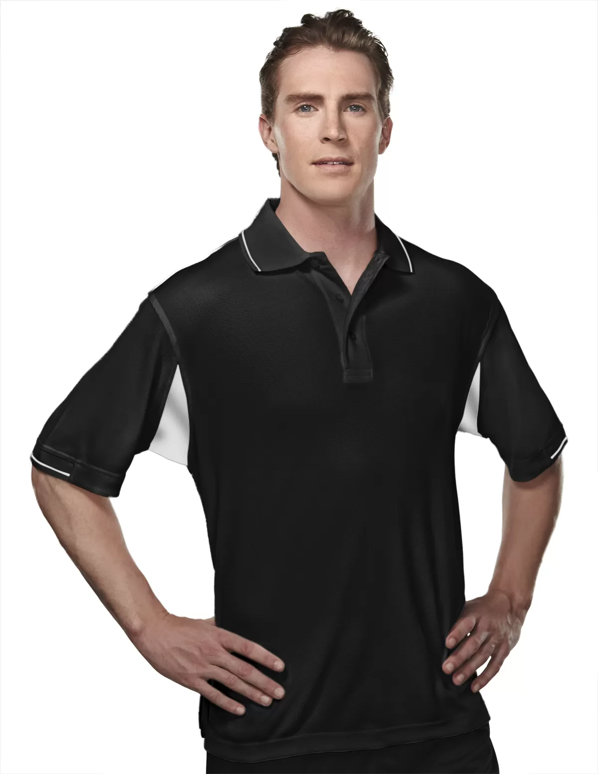 Tri Mountain 118 Action Poly Ultracool Waffle Knit Golf Shirt