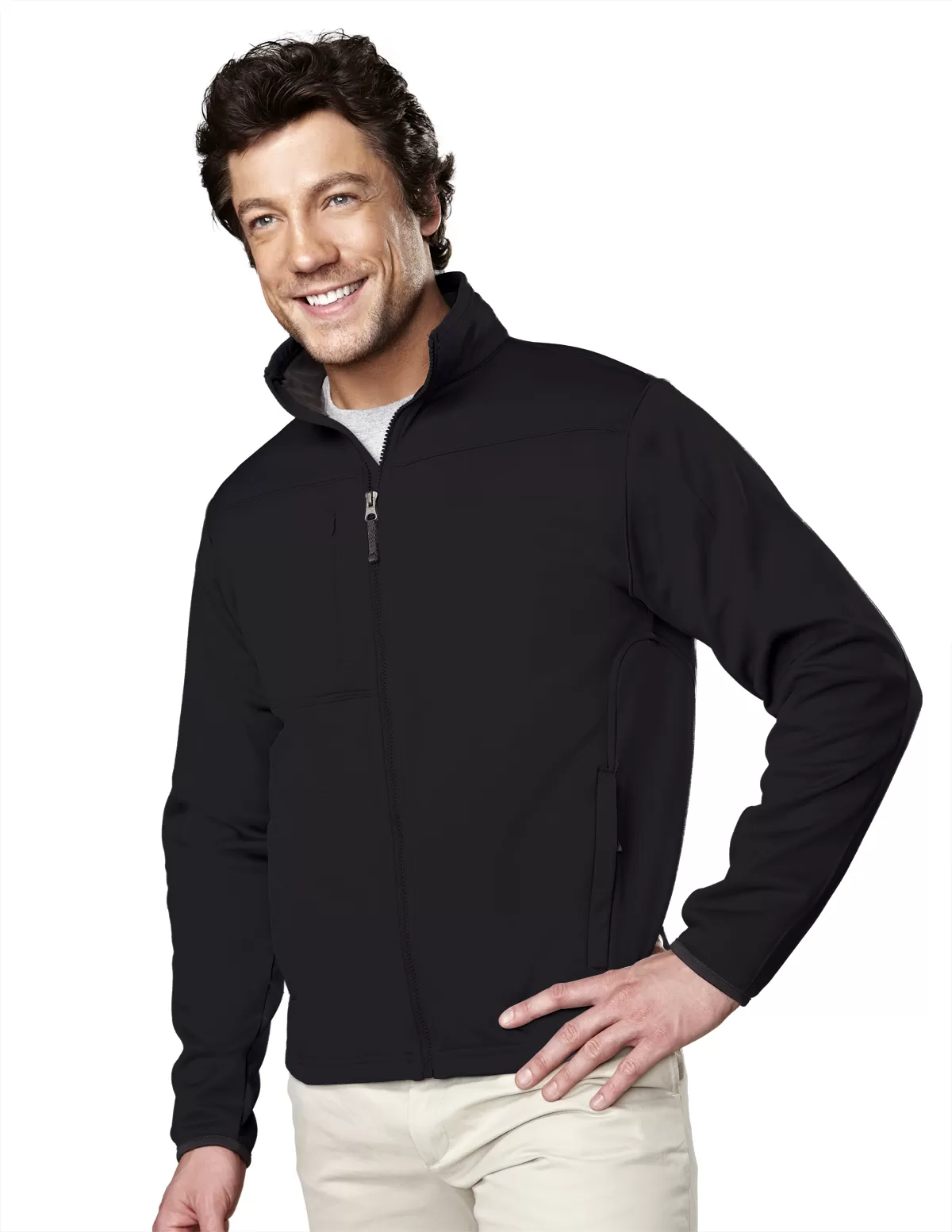 Tri Mountain 7350 Contender Men'S Polyknit Fleece Full Zip Jacket