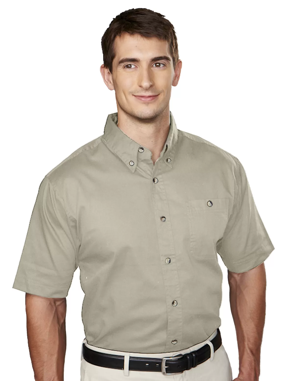 Tri Mountain 808 Director Men'S Cotton Short Sleeve Twill Shirt