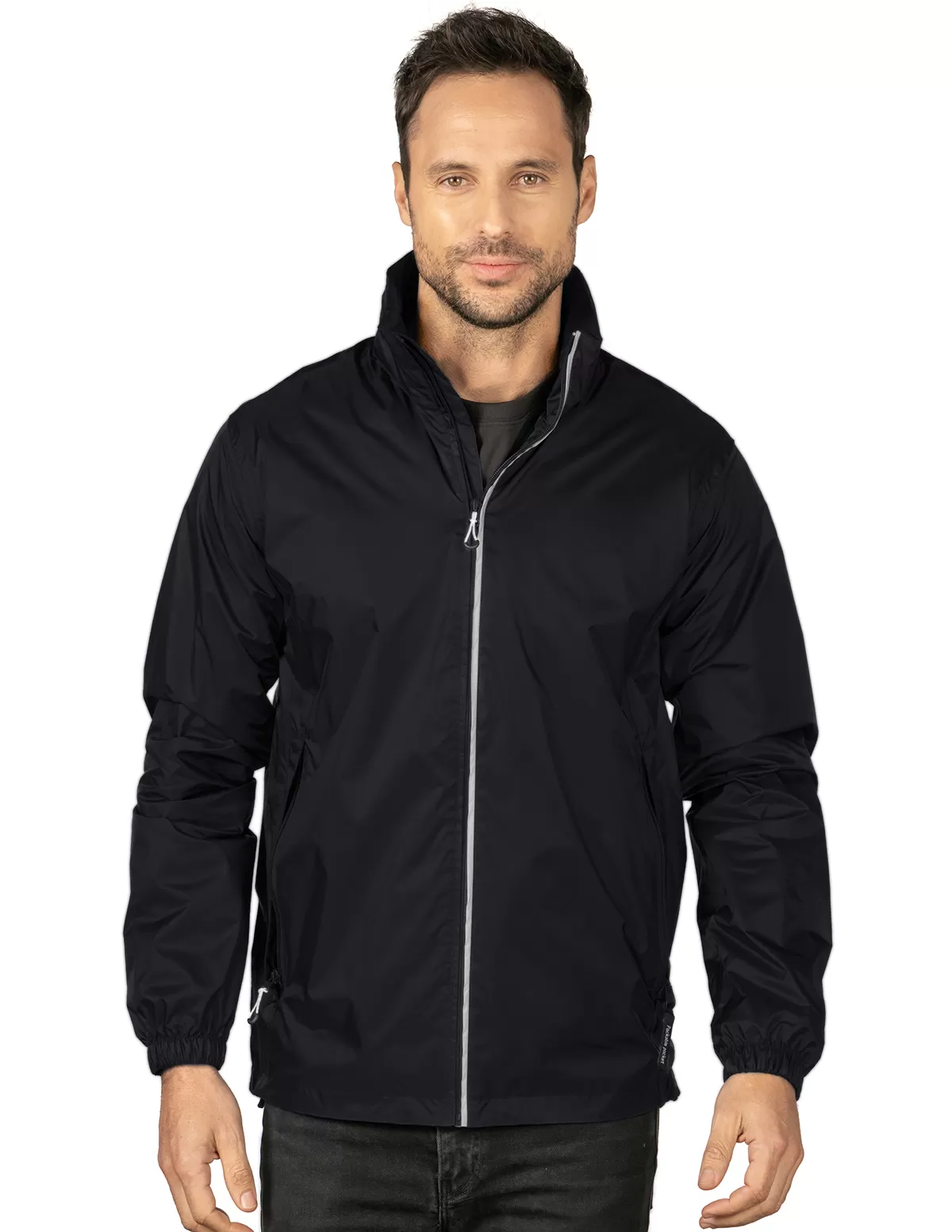 Tri Mountain J1990 Spokane Men'S Lined Waterproof Packable Jacket