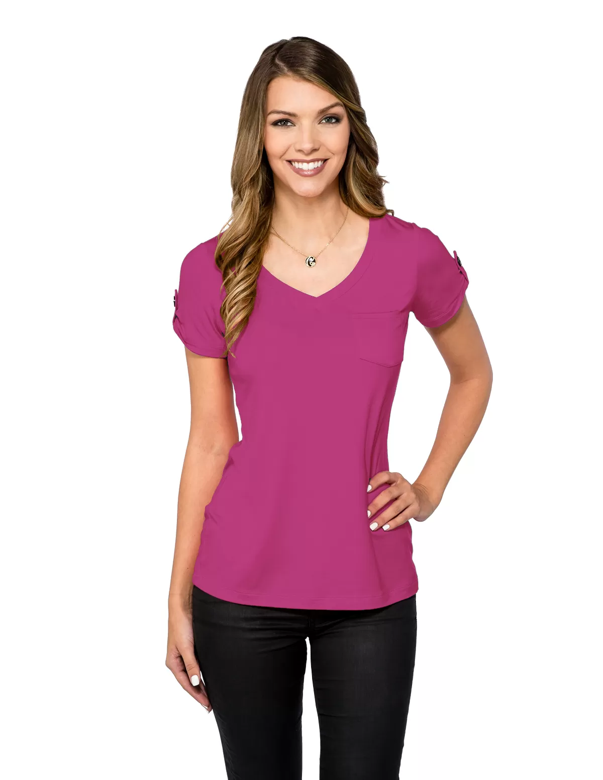 Tri Mountain Lb002 Chloe Women'S Short Sleeve Pocket Tee