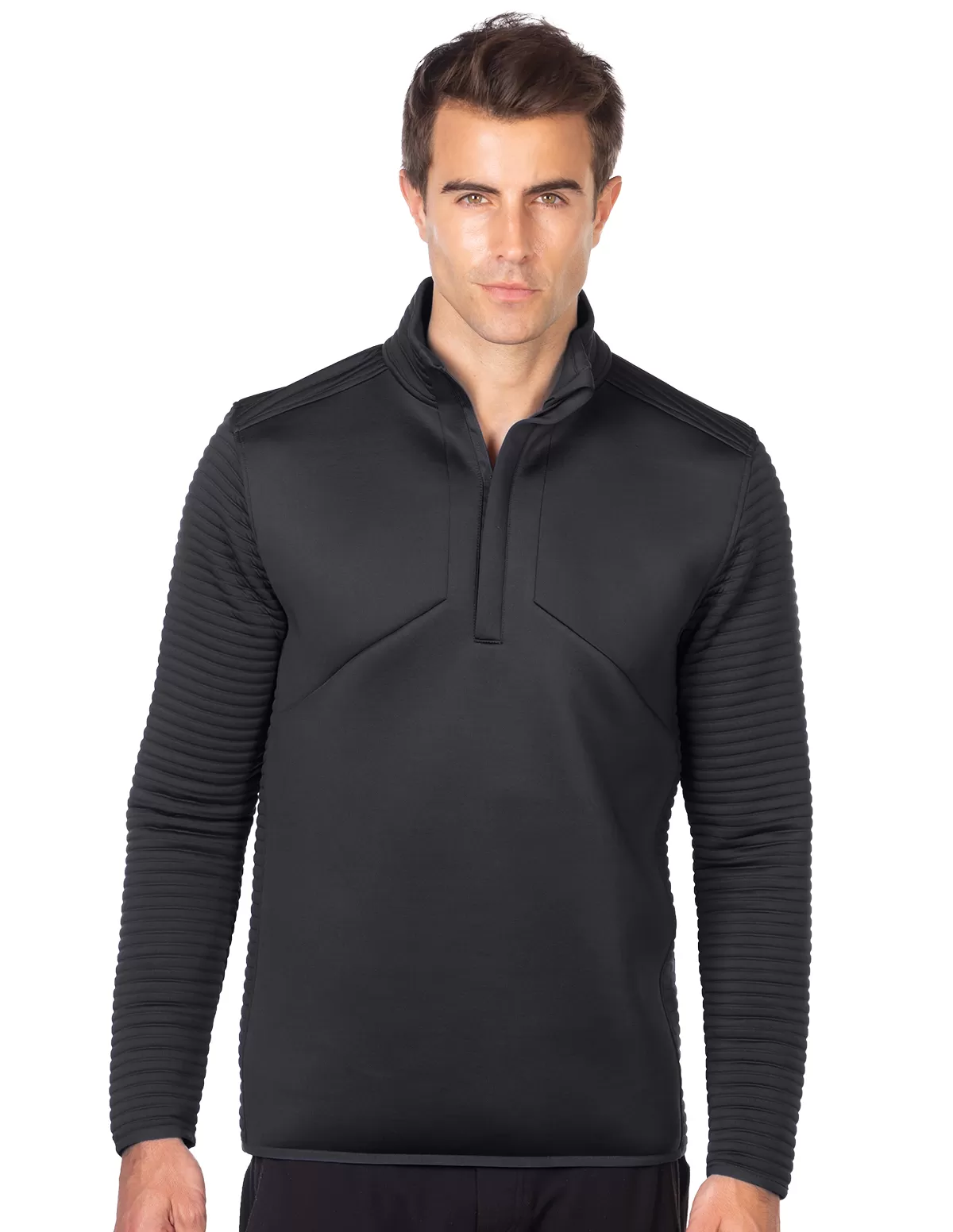 Tri Mountain F7268 Layton Men'S Hybrid 1/4-Zip Knit Pullover