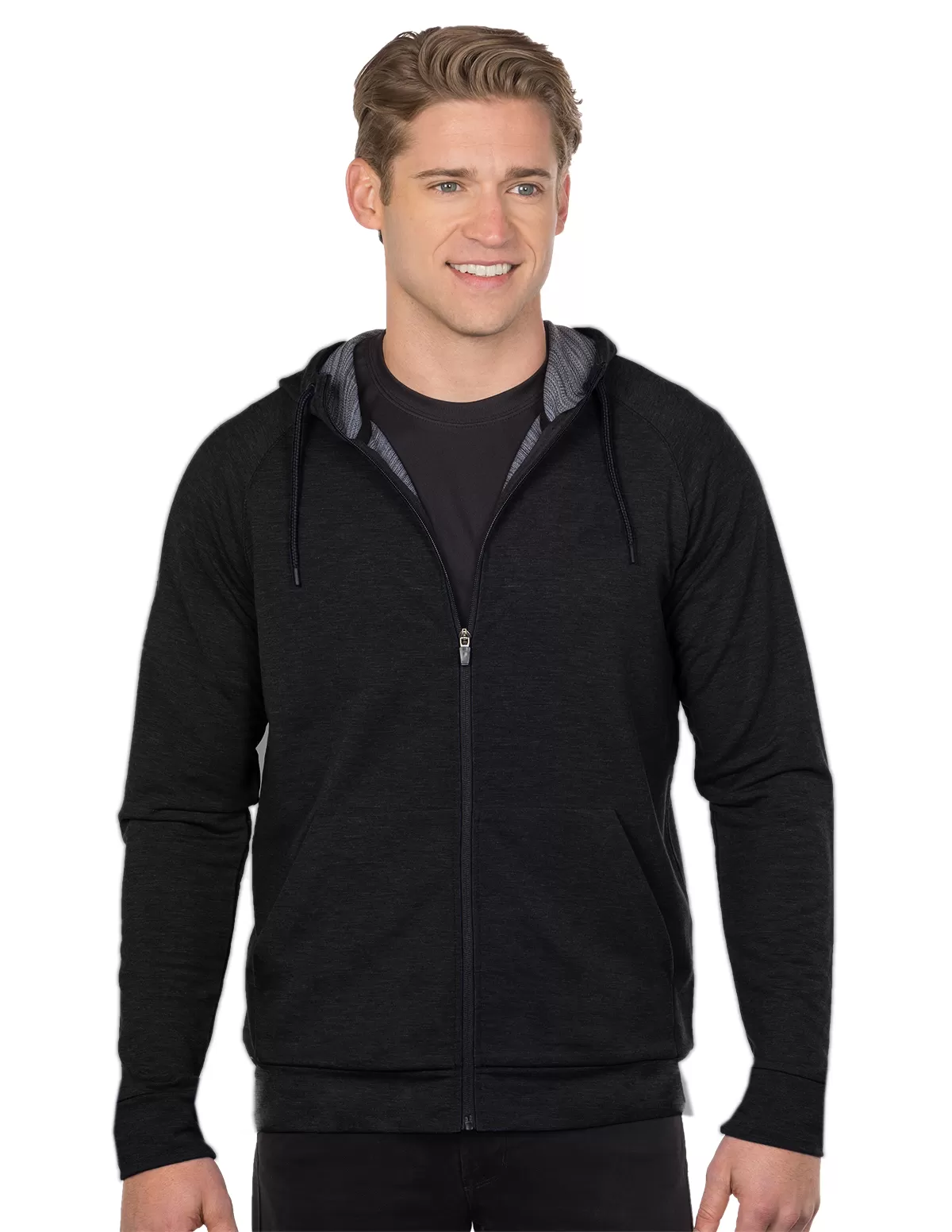 Tri Mountain K637 Leverage Men'S Tri-Blend French Terry Hoody