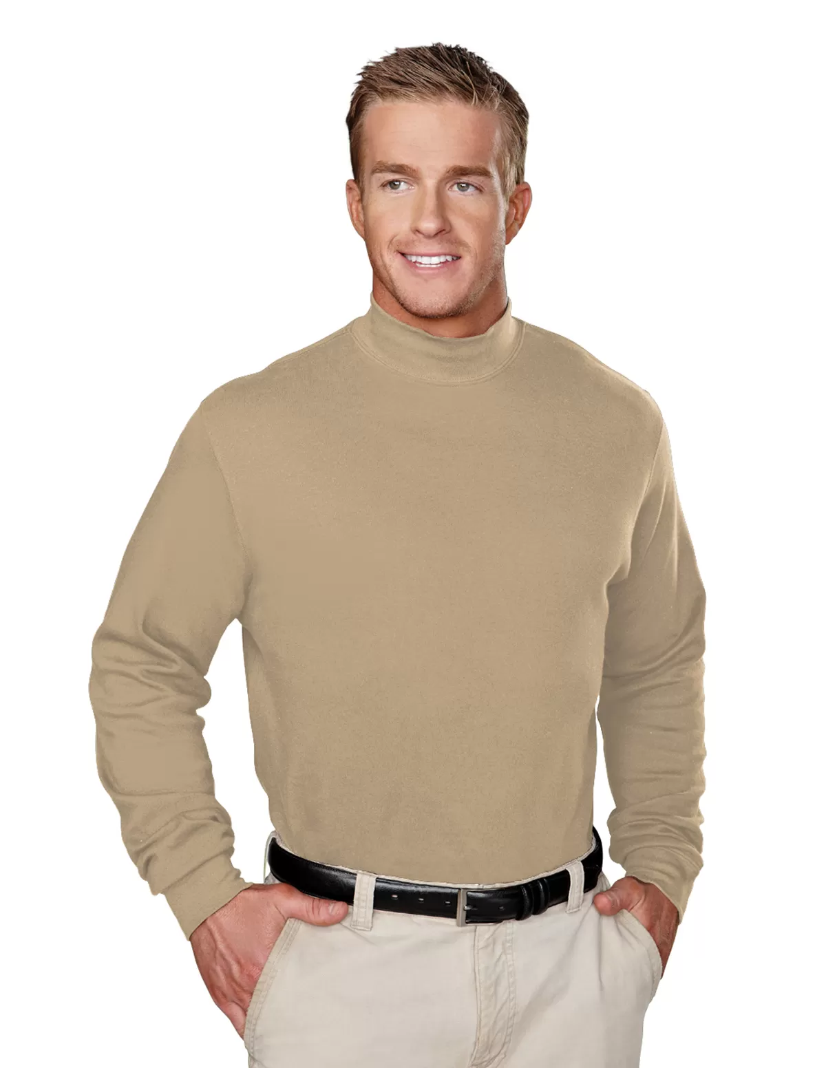 Tri Mountain 620 Graduate Cotton Interlock Mock Turtleneck