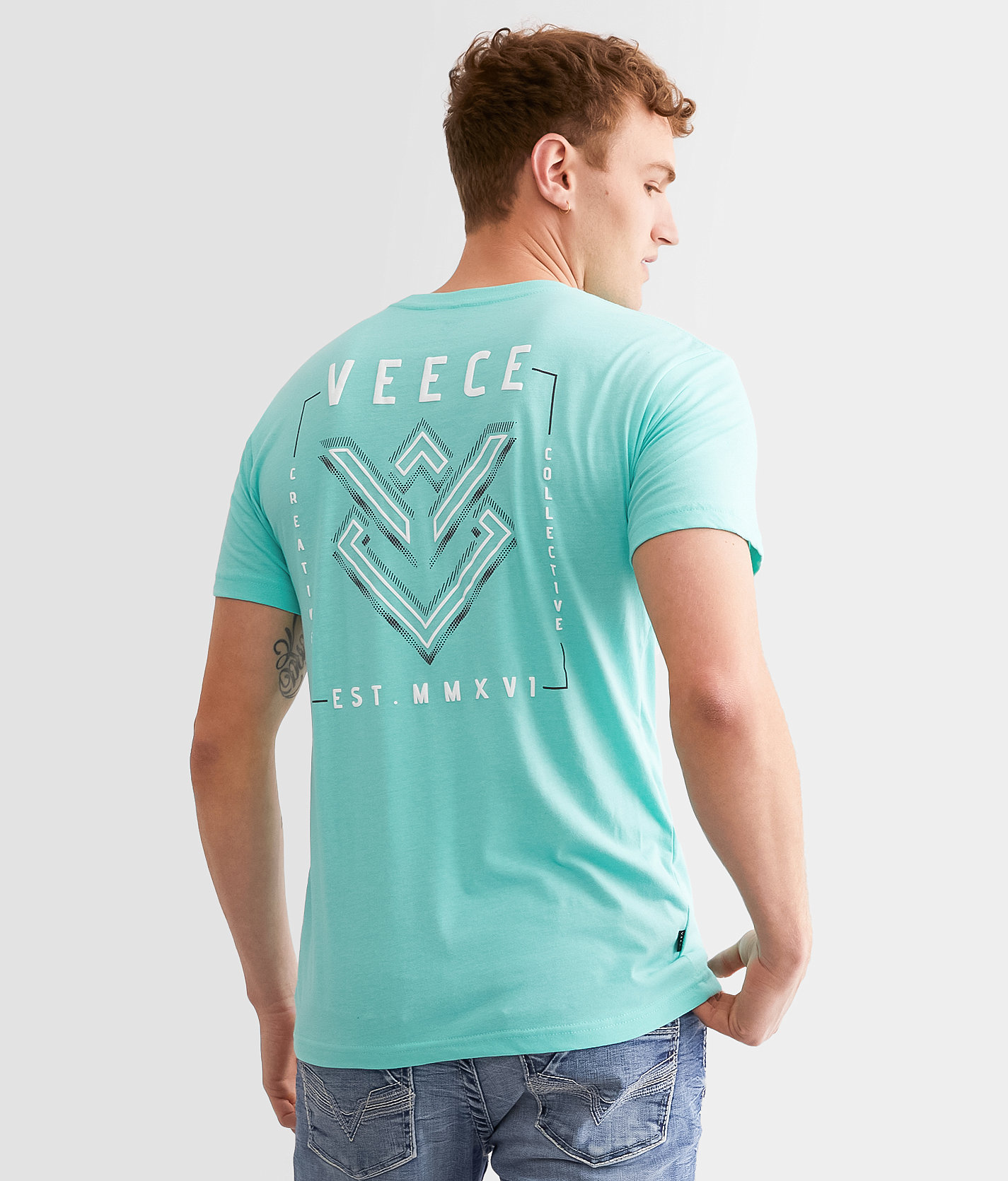 Veece Method T-Shirt - Men's T-Shirts in Aqua Sky White