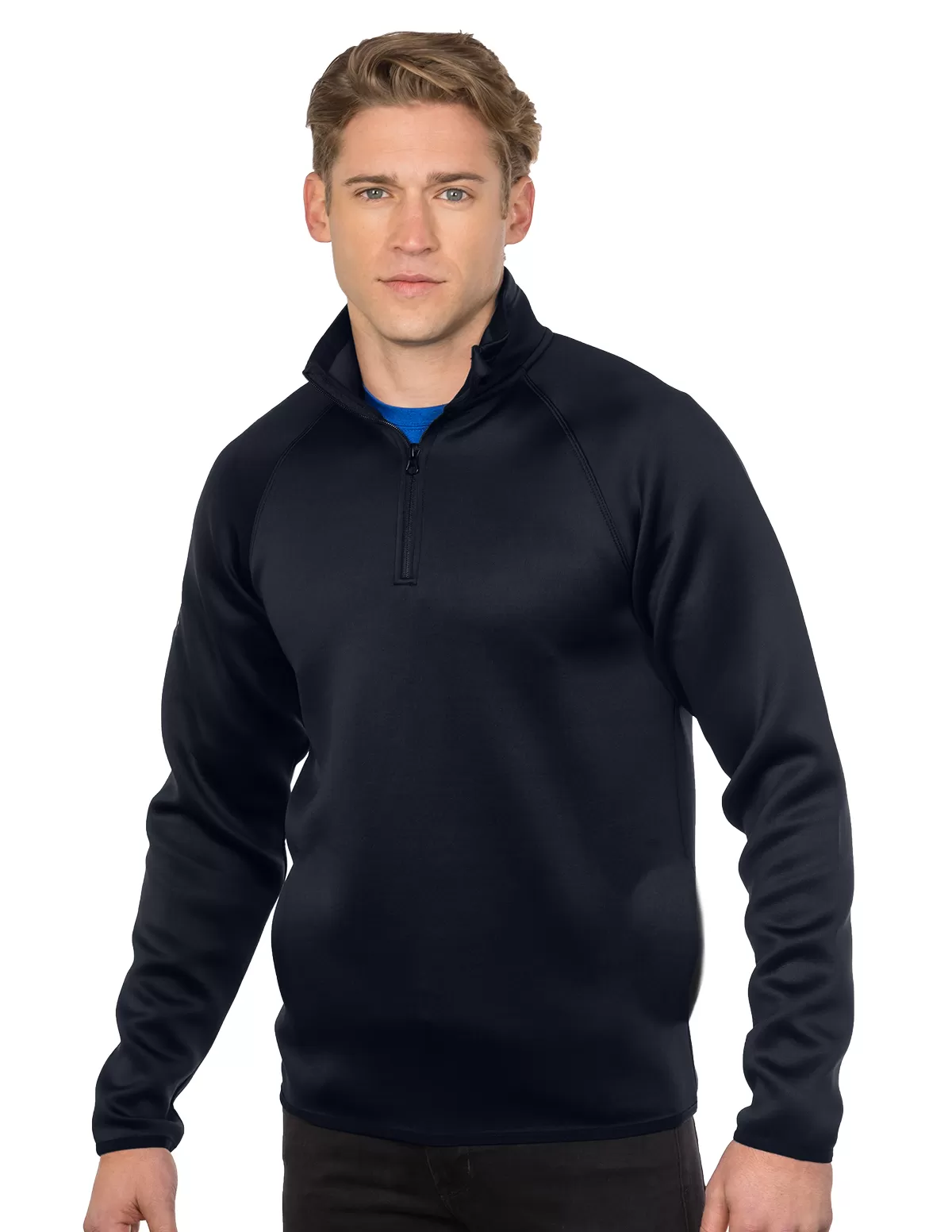 Tri Mountain F7081 Men'S Layer Knit 1/4 Zip Pullover