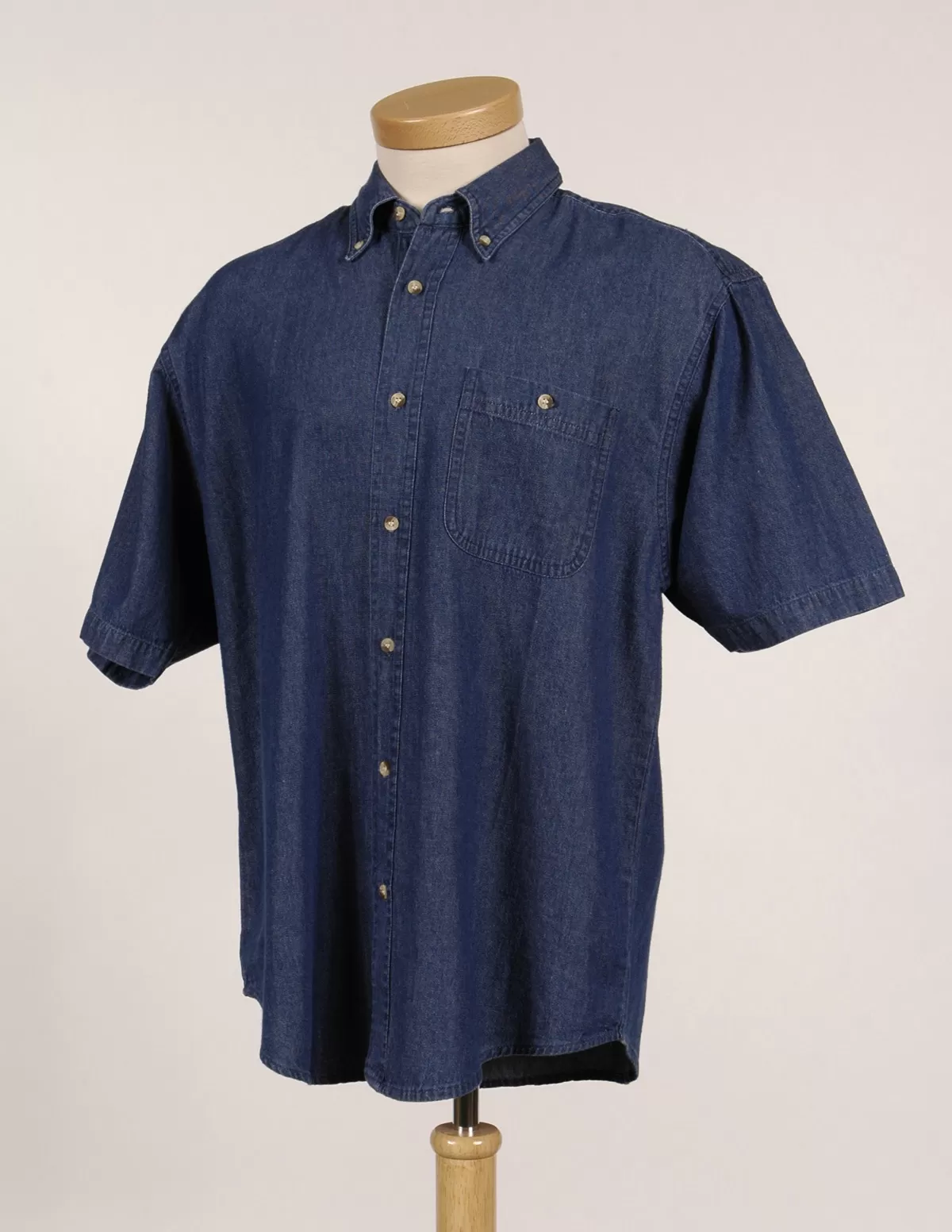 Tri Mountain 828 Scout Men'S Denim Short Sleeve Shirt