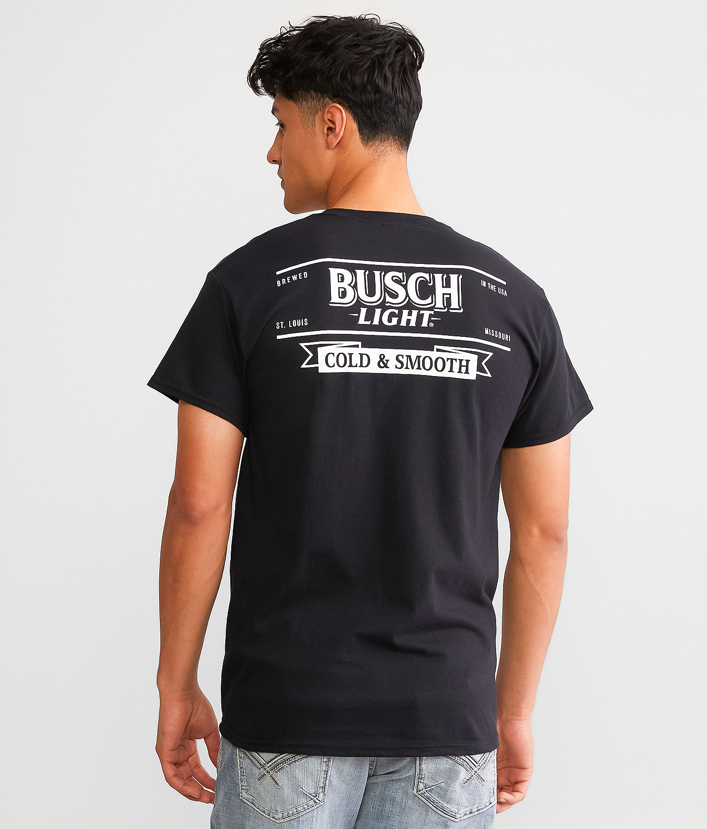 Brew City Busch Light® Blue Collar T-Shirt - Men's T-Shirts in Black