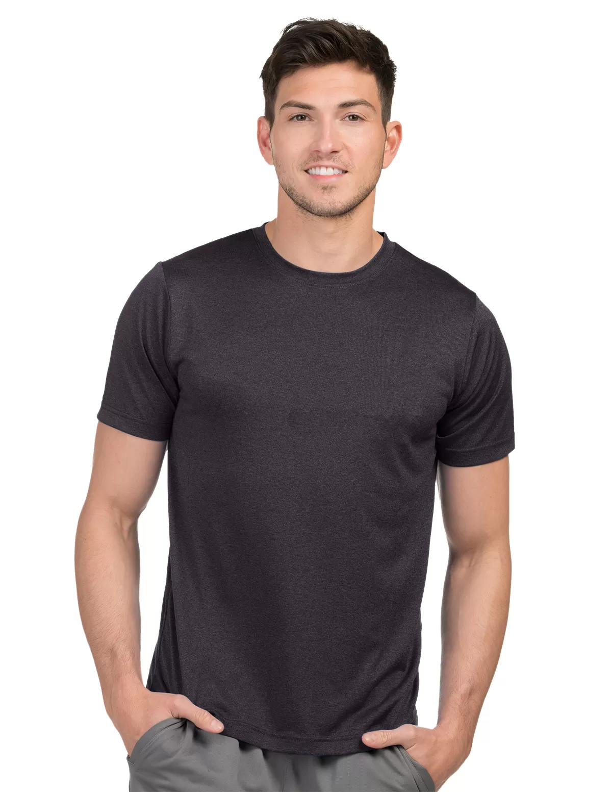 Tri Mountain K210Cn Sprinter Crew Heather Performance Tee