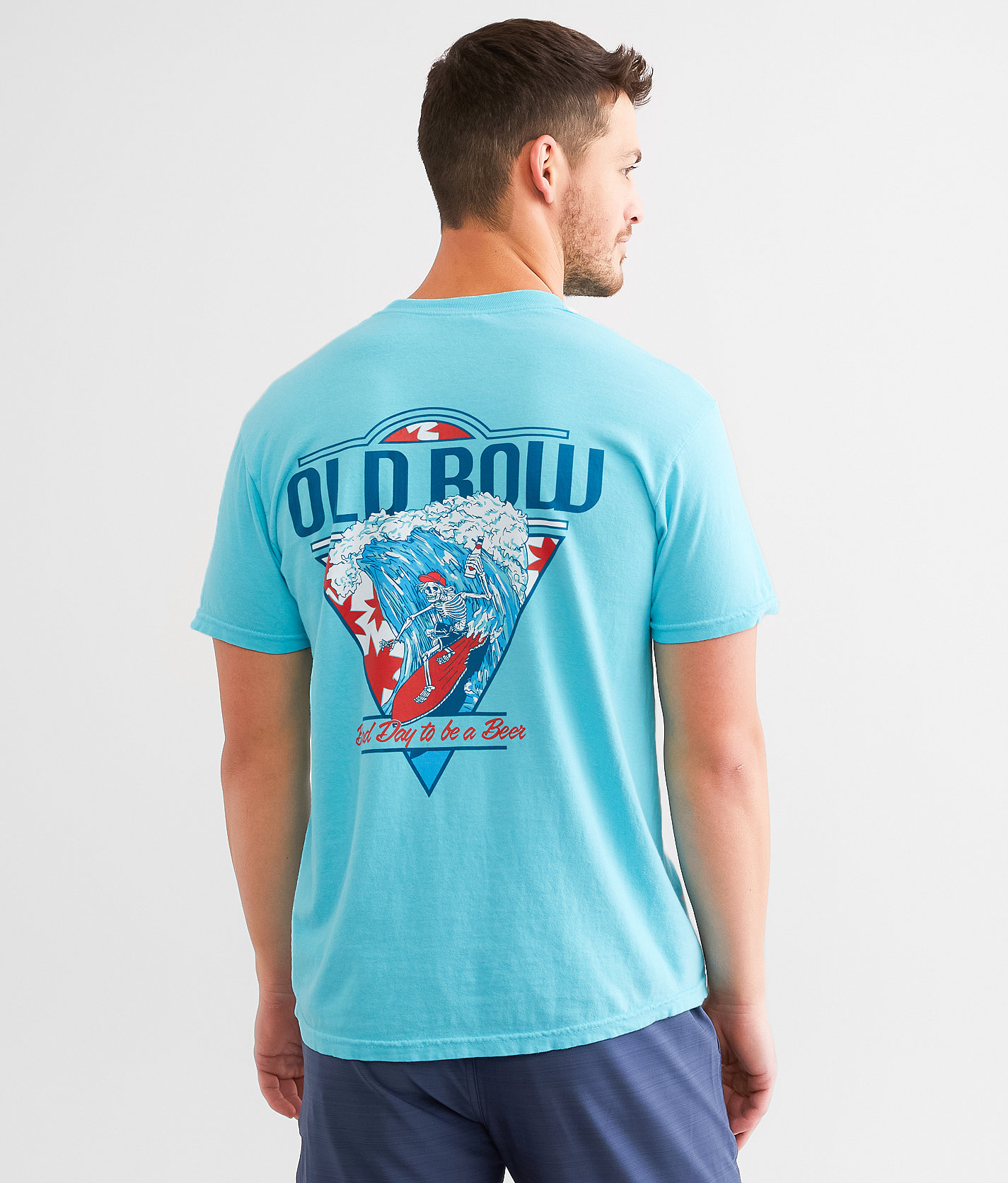 Old Row Surf's Up 3.0 T-Shirt - Men's T-Shirts in Lagoon Blue