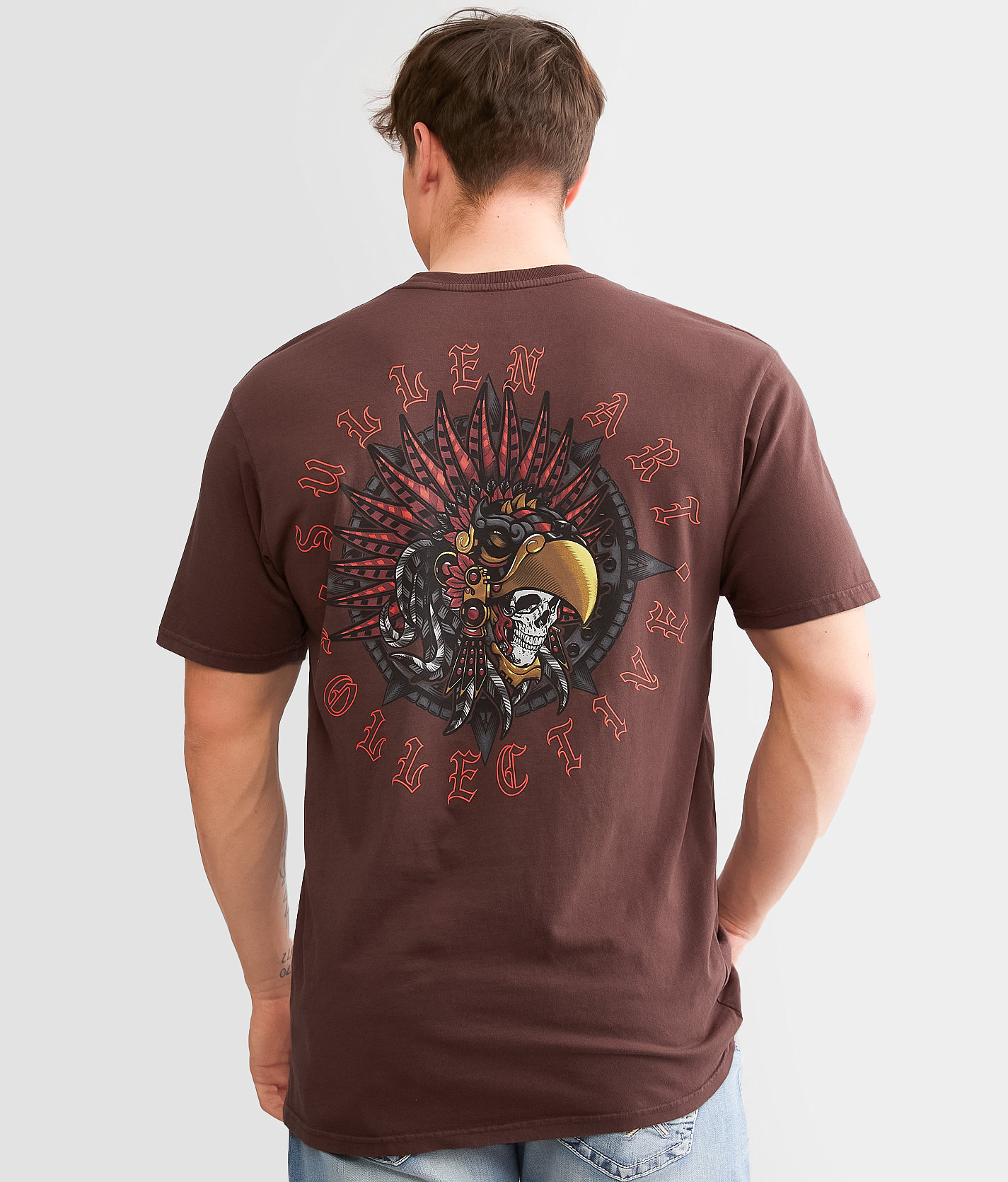 Sullen Eagle Warrior T-Shirt - Men's T-Shirts in Puce