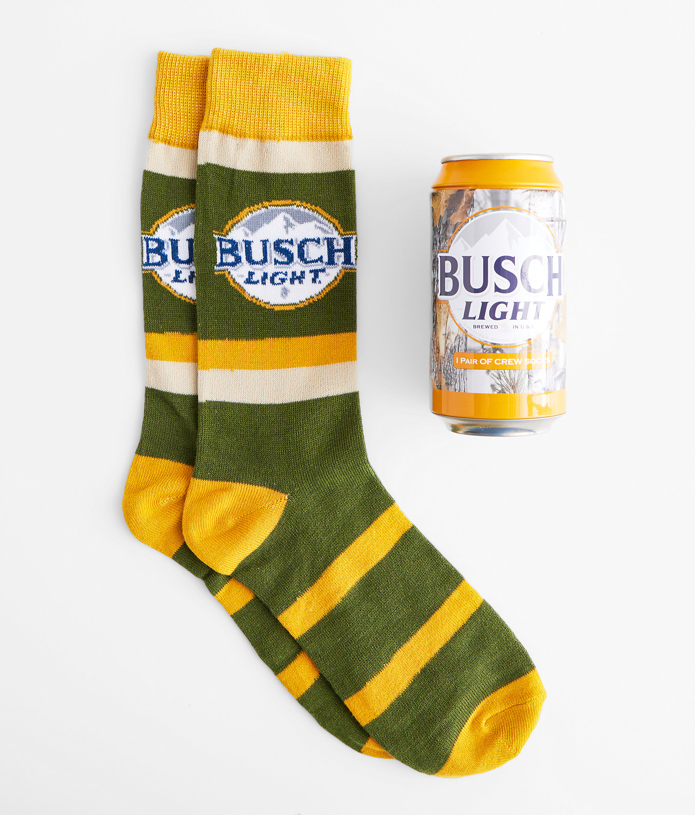 H3 Sportgear Busch Light® Beer Can Socks - Men's Socks in Olive
