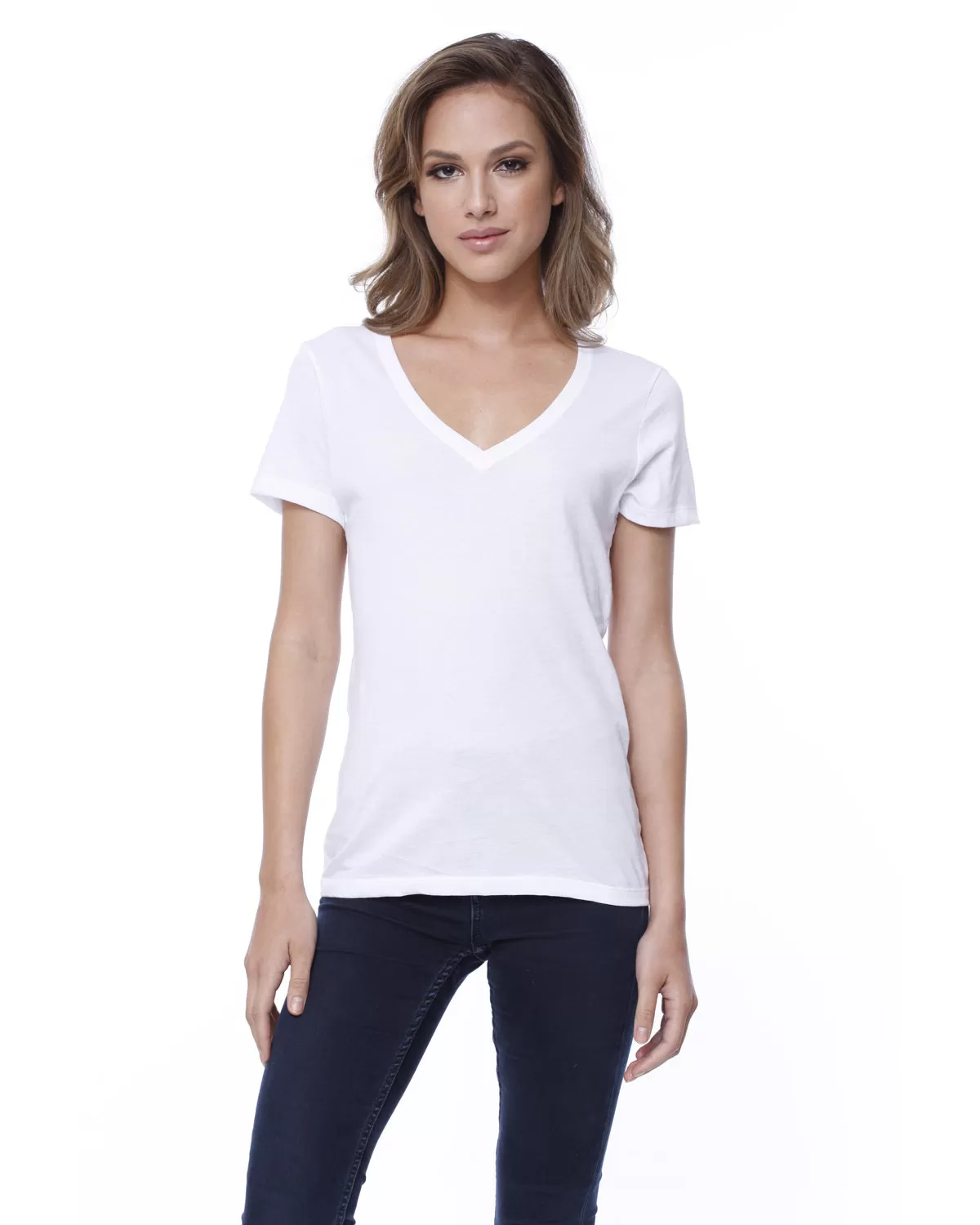 StarTee Drop Ship ST1212 Ladies' Cotton V-Neck T-Shirt