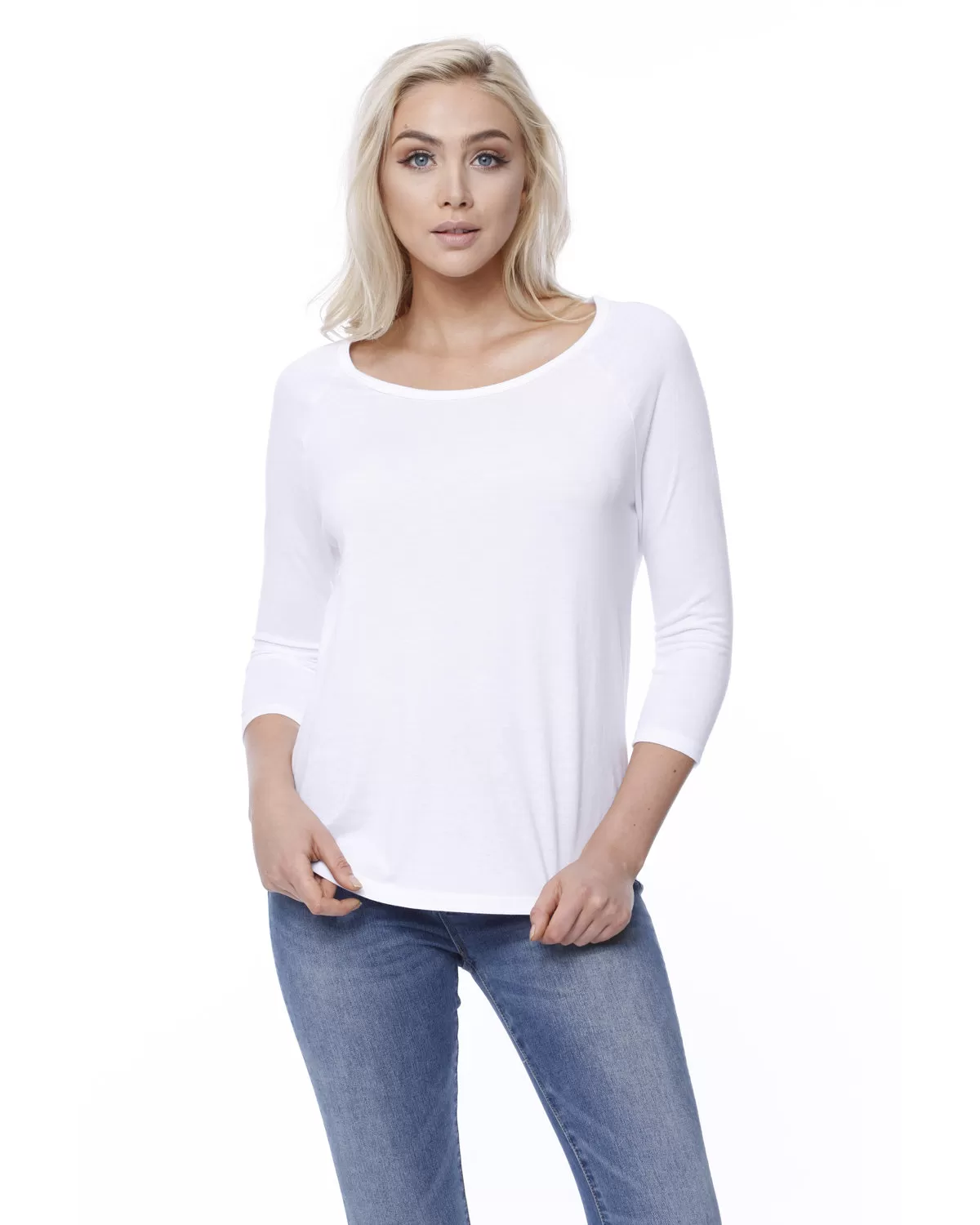 StarTee Drop Ship ST1475 Ladies' CVC Long-Sleeve Raglan