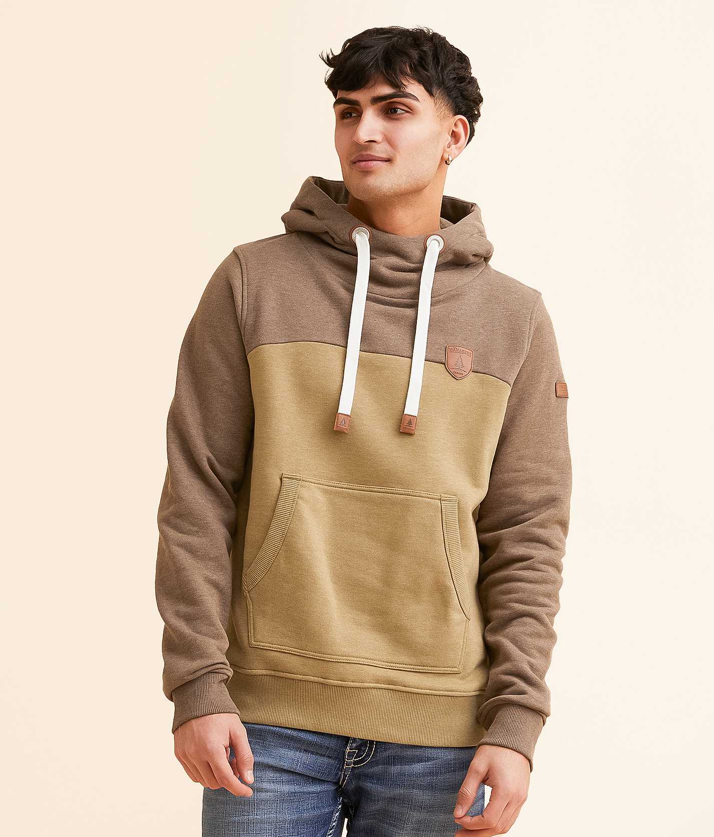 Wanakome Brandon Hooded Sweatshirt - Men's Sweatshirts in Bark Nut