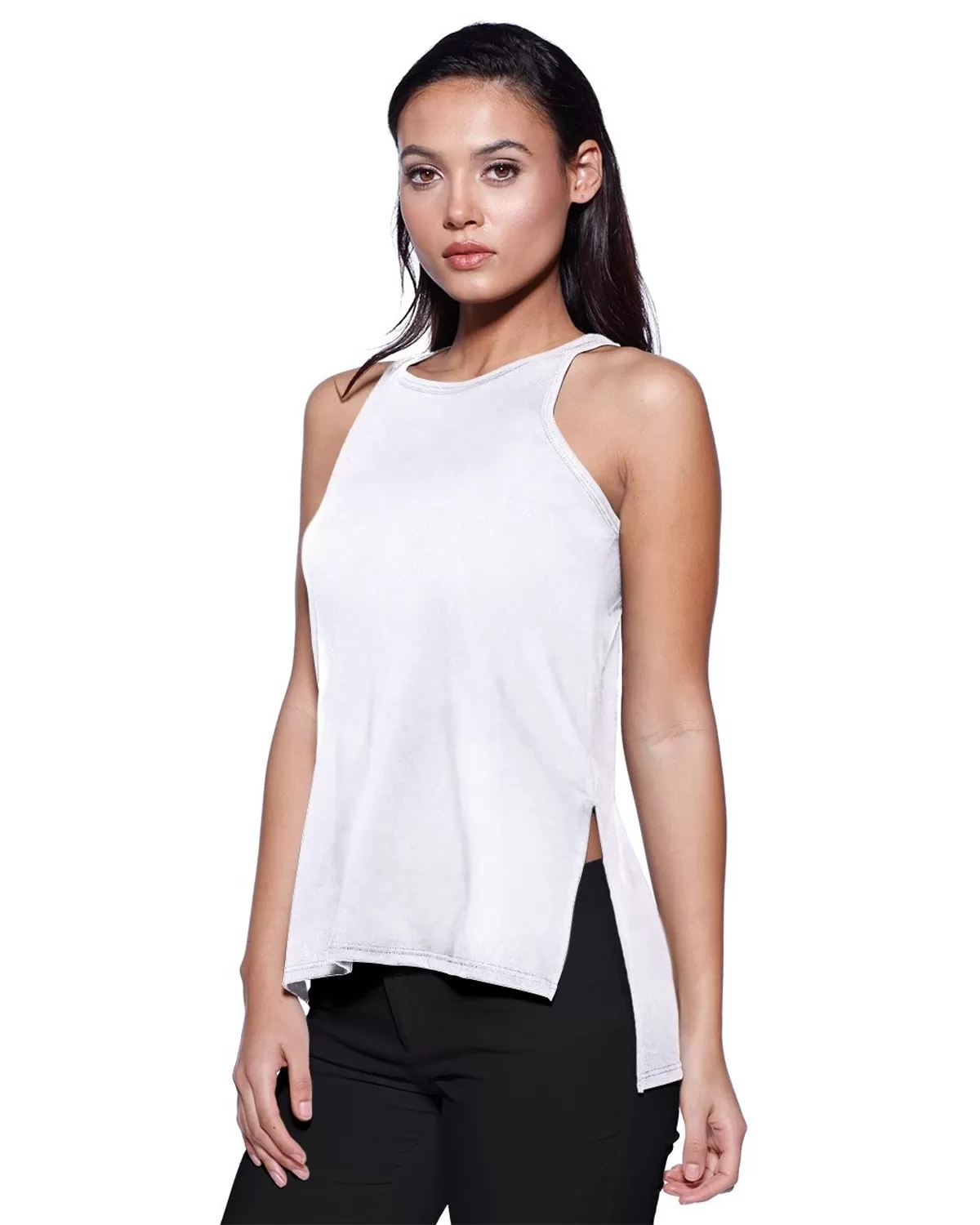 StarTee Drop Ship ST1481 Ladies' CVC Side Slit Tank