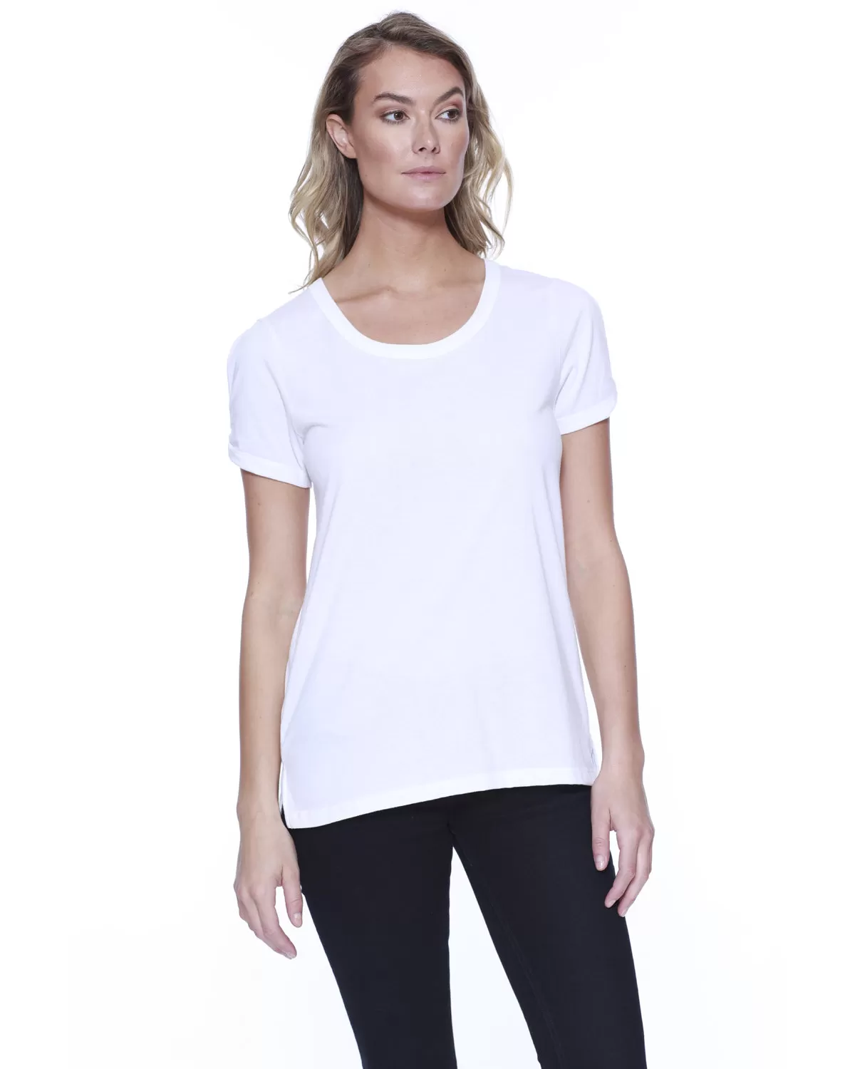 StarTee Drop Ship ST1414 Ladies' CVC Twist Sleeve Top