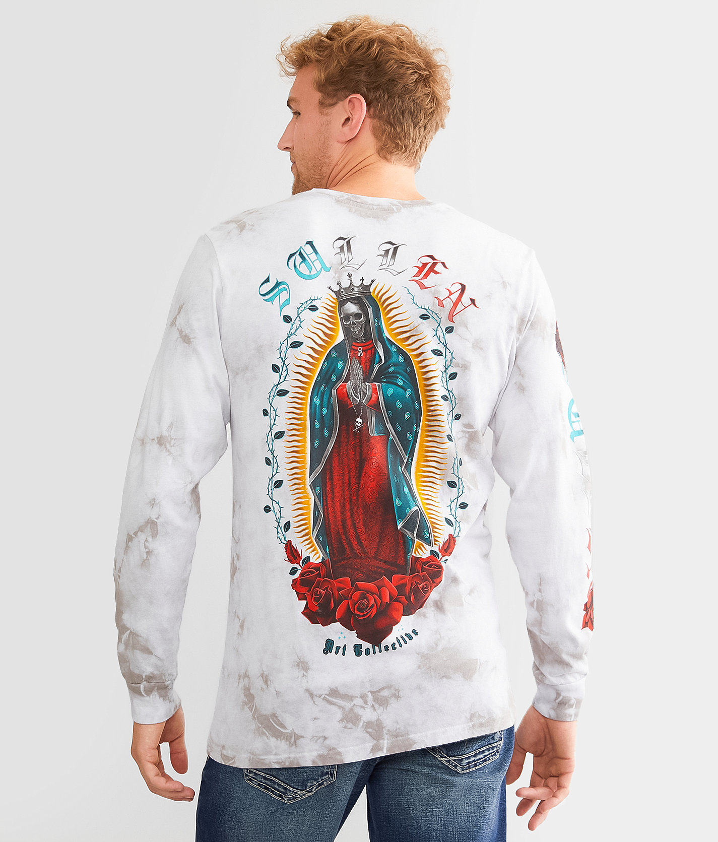 Sullen Madre Virgen T-Shirt - Men's T-Shirts in White Lt Grey Crystal Was
