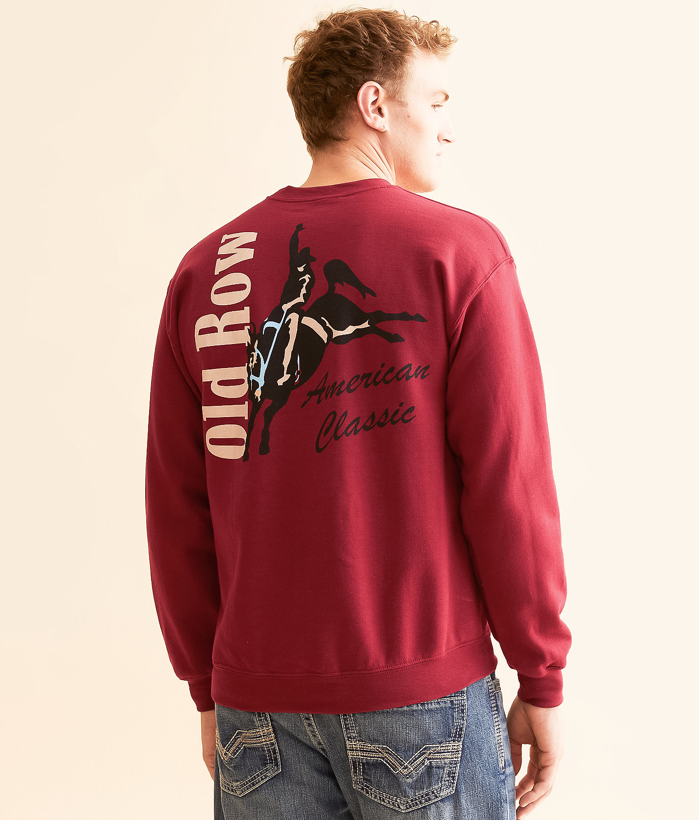 Old Row American Classic Pullover - Men's Sweatshirts in Garnet