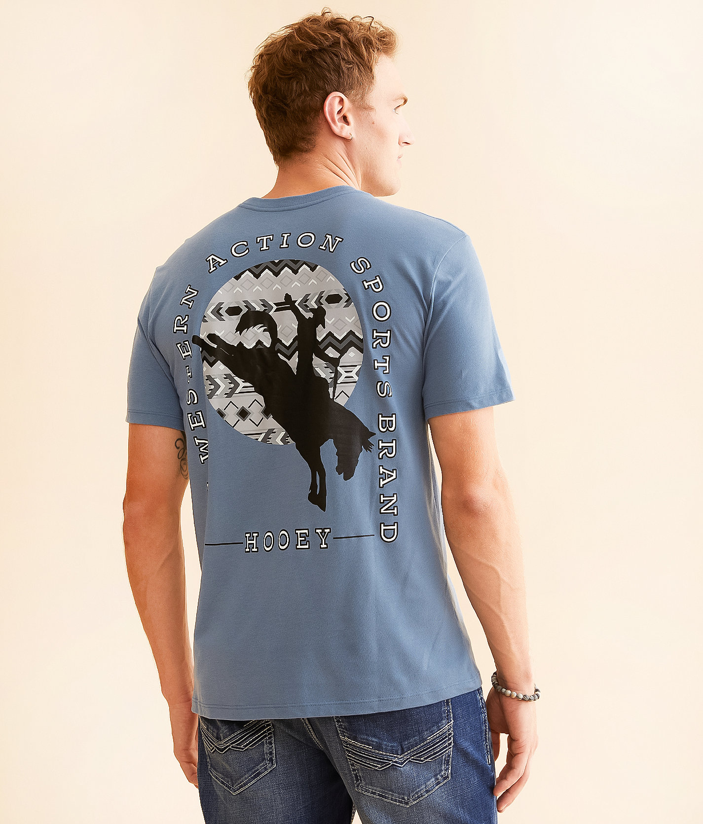 Hooey Action Sports T-Shirt - Men's T-Shirts in Denim