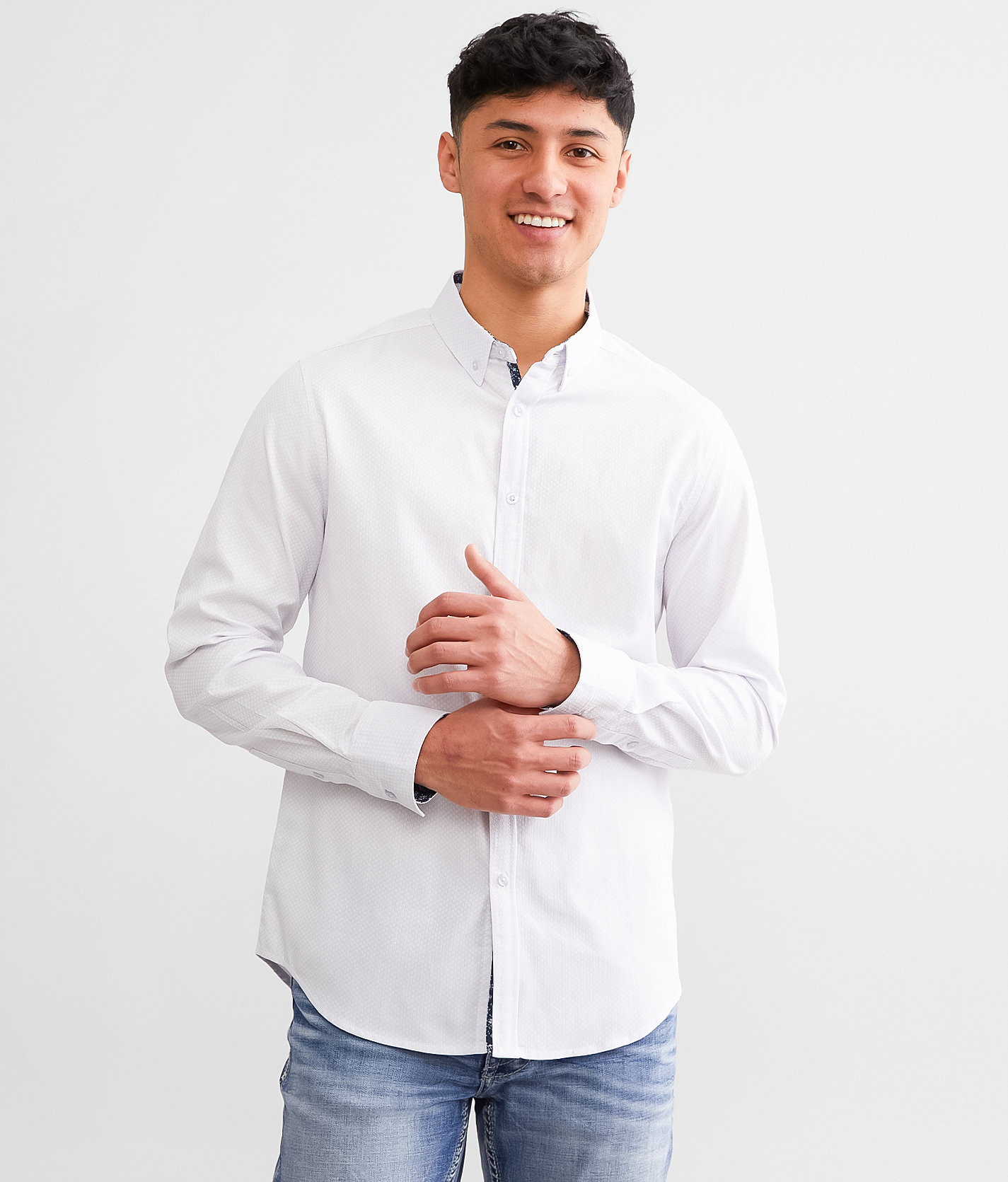 J.B. Holt Basket Weave Standard Shirt - Men's Shirts in White