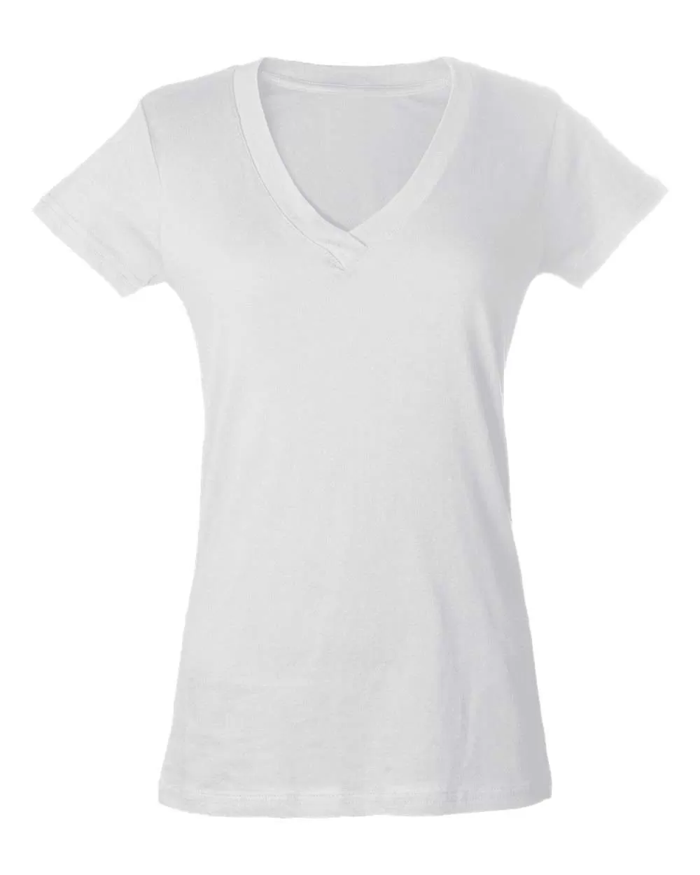 Tultex 214 Women's Fine Jersey V-Neck T-Shirt