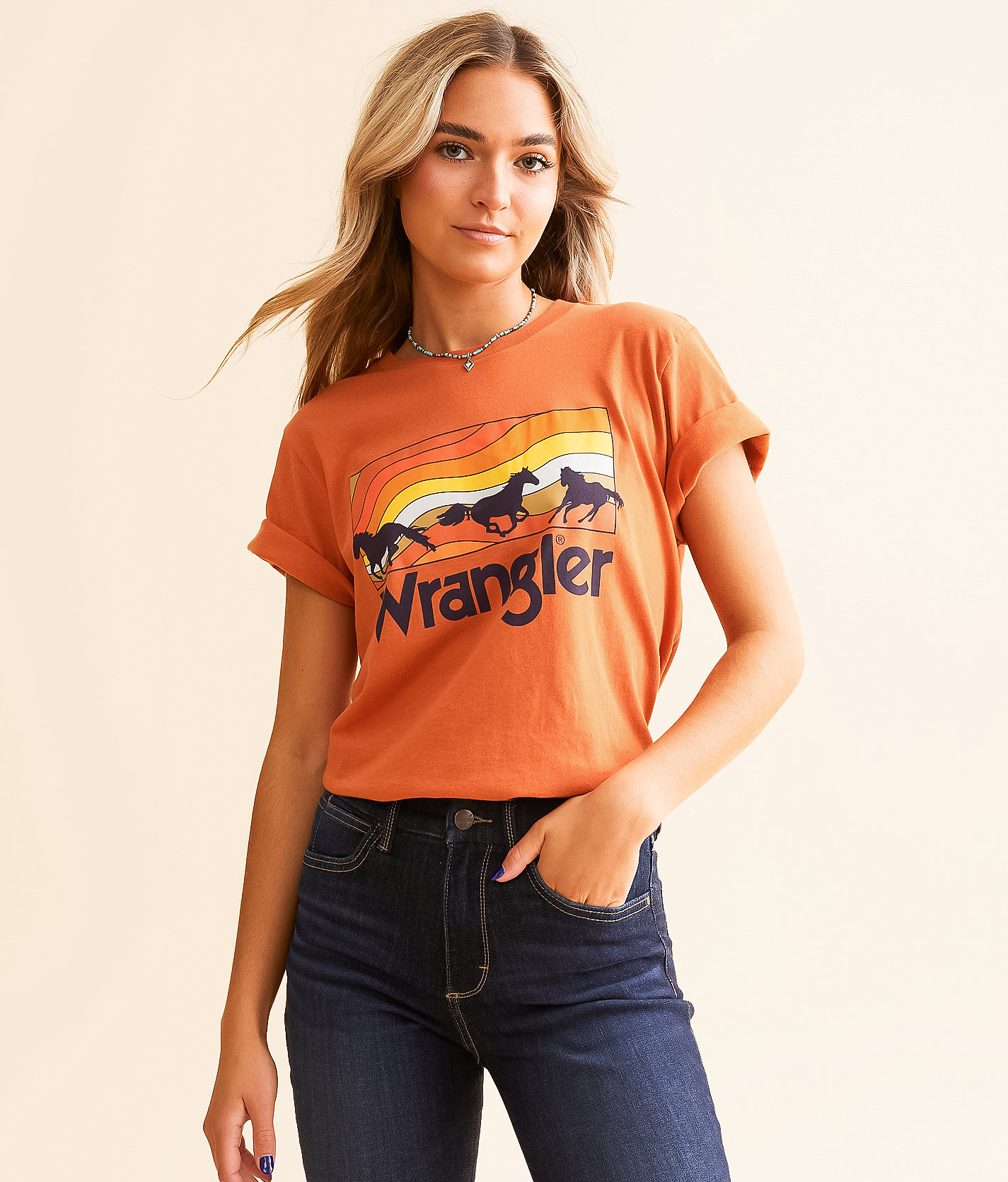 Wrangler® Run Free T-Shirt - Women's T-Shirts in Rust