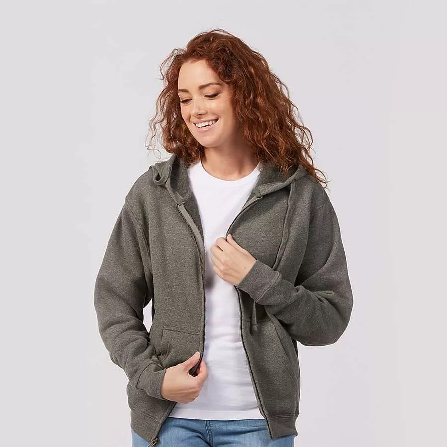 Tultex 581 Unisex Premium Fleece Full-Zip Hooded Sweatshirt