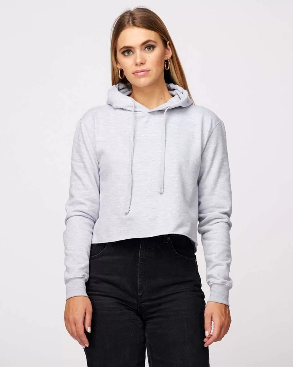 Tultex 585 Women's Cropped Fleece Hooded Sweatshirt