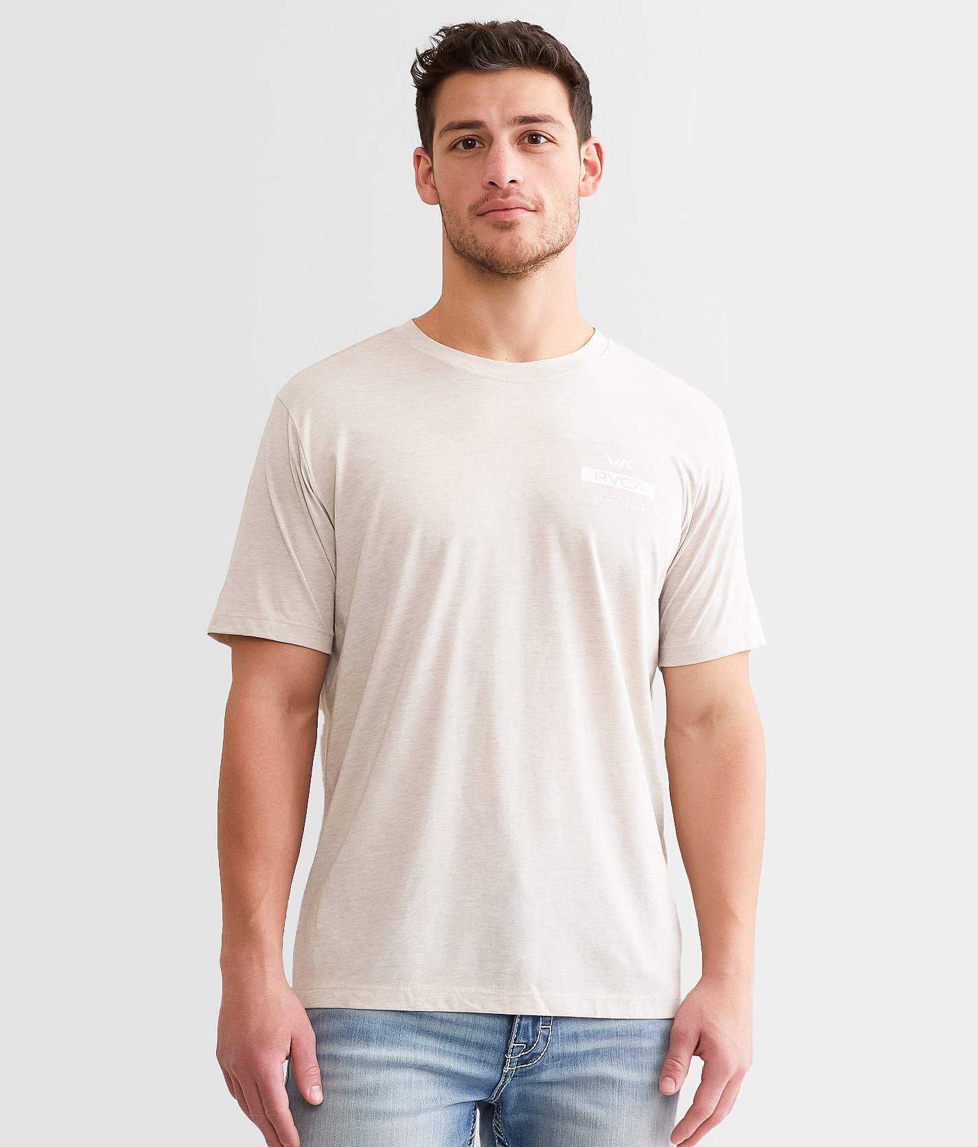 RVCA Forward Sport T-Shirt - Men's T-Shirts in Dark Khaki Heather