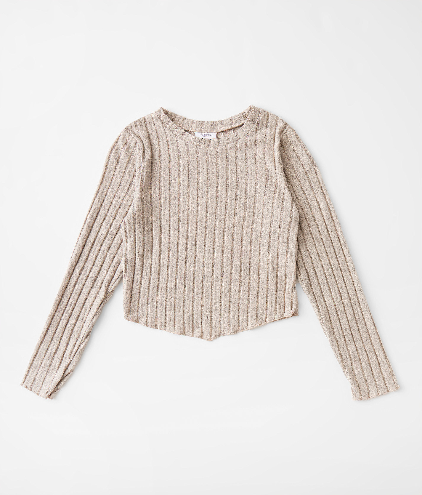 Girls - Willow & Root Ribbed Hanky Hem Top - Girl's Shirts & Blouses in Heather Gray