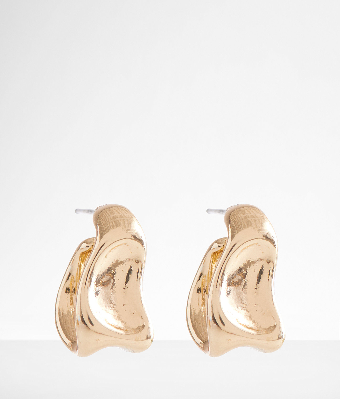 boutique by BKE Warped Mini Hoop Earring - Women's Jewelry in Gold