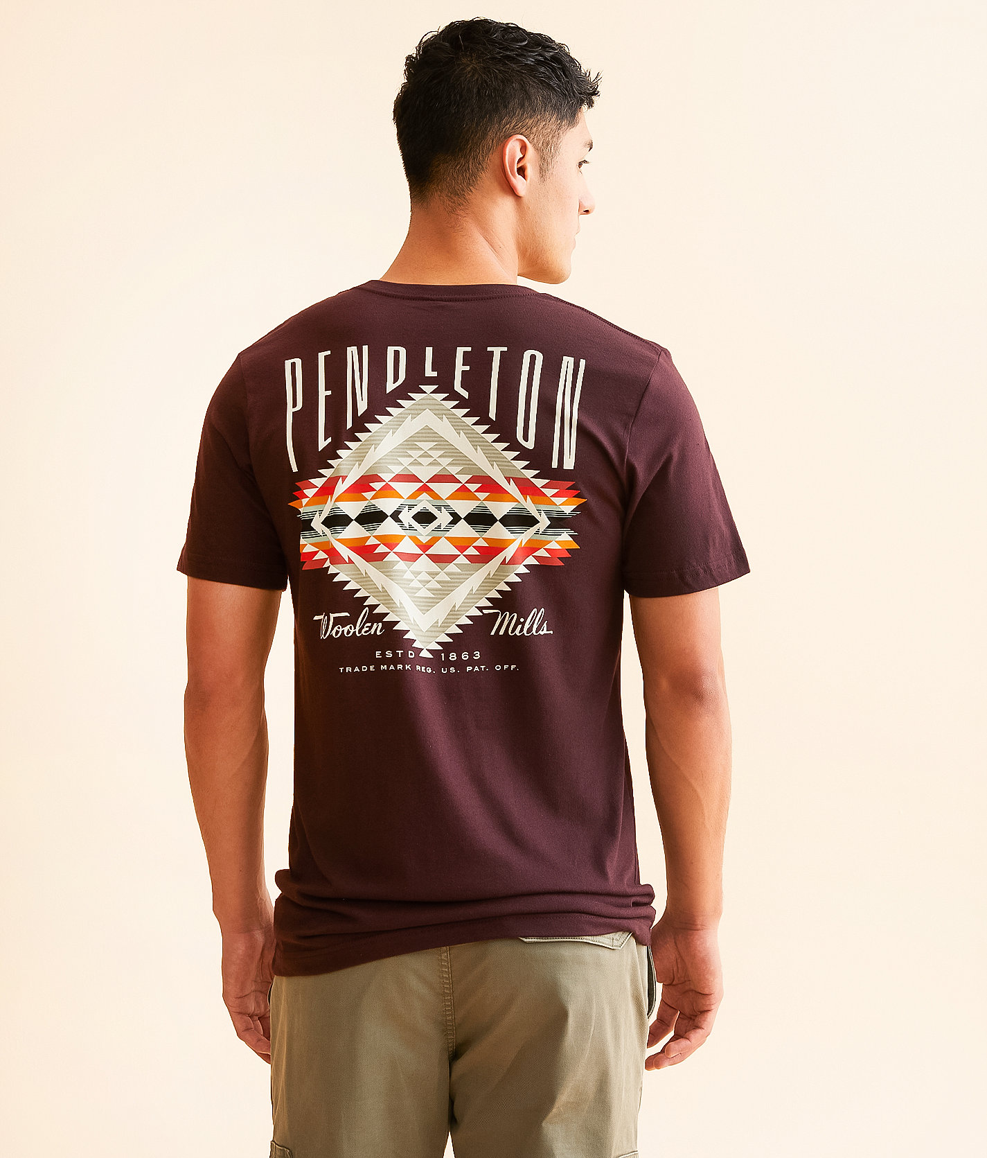 Pendleton Summerland T-Shirt - Men's T-Shirts in Oxblood Black