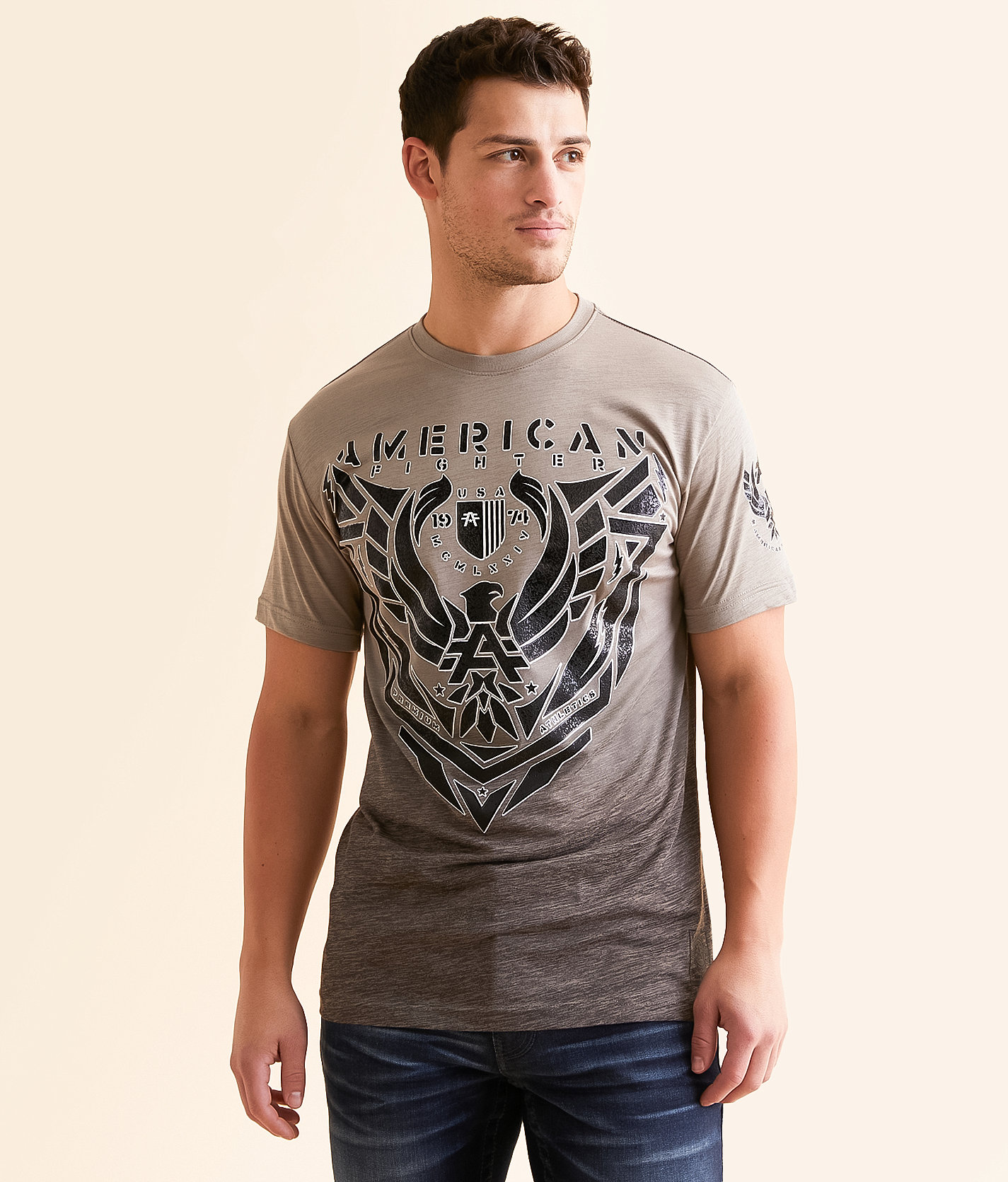 American Fighter Crofton T-Shirt - Men's T-Shirts in Taupe Lt Grey