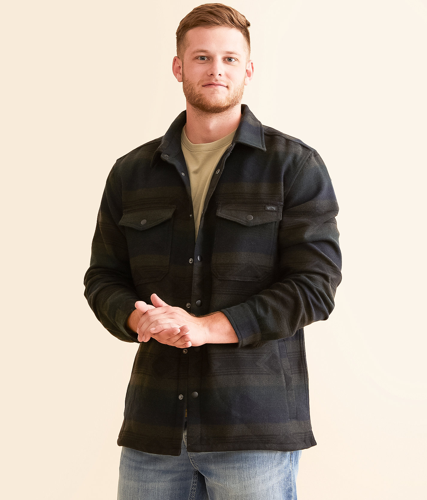 Billabong Lodge Flannel Jacket - Men's Coats & Jackets in Military