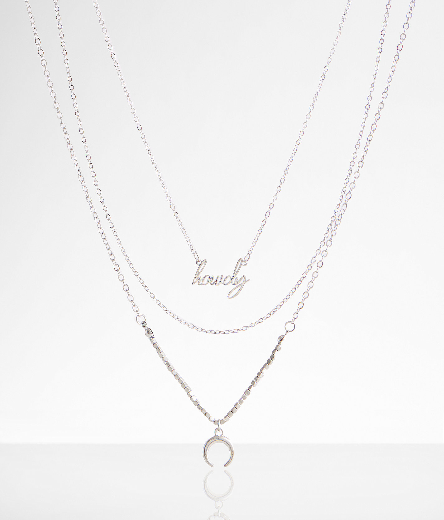 boutique by BKE 3 Pack Howdy Necklace Set - Women's Jewelry in Silver